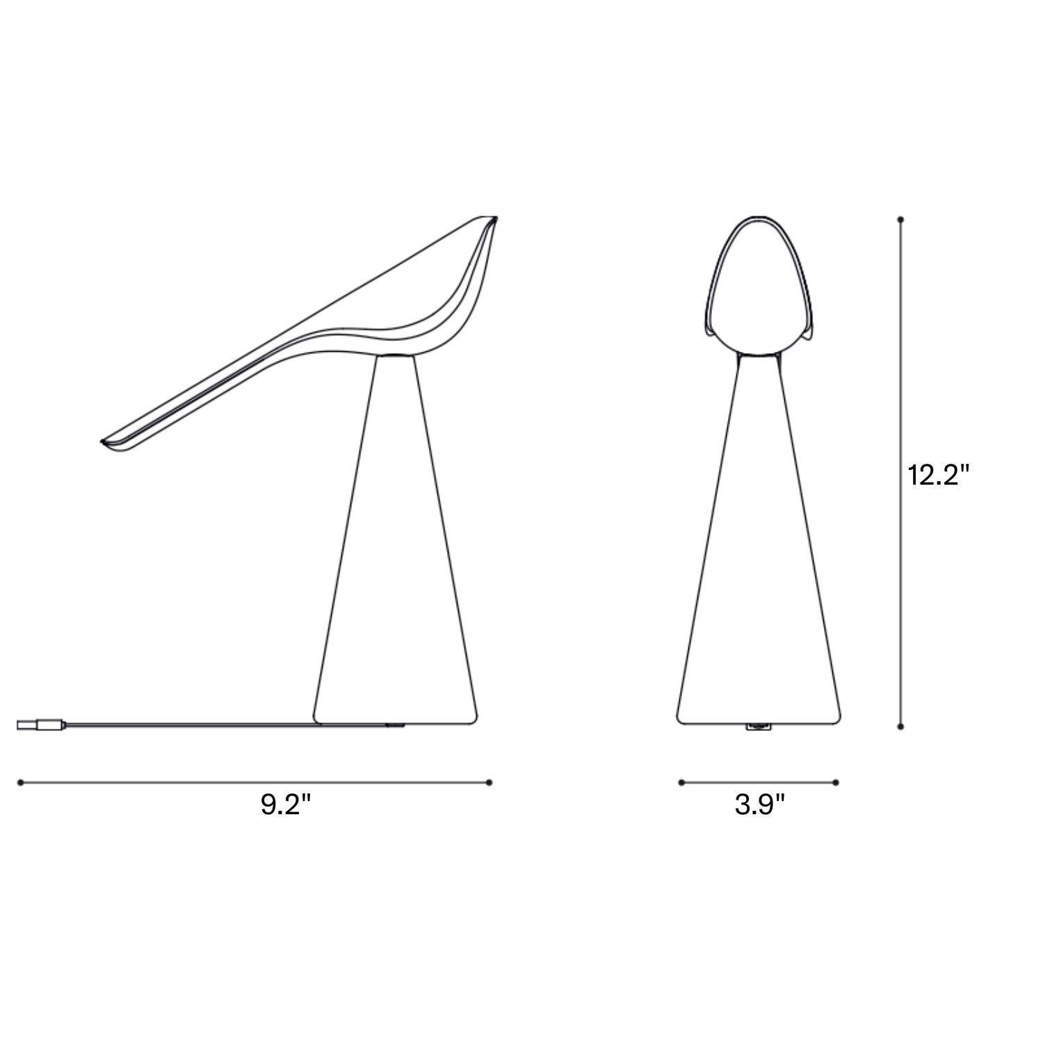 Nao Tamura 'Tiki' Portable Table Lamp in Glossy Black for Established & Sons For Sale 6
