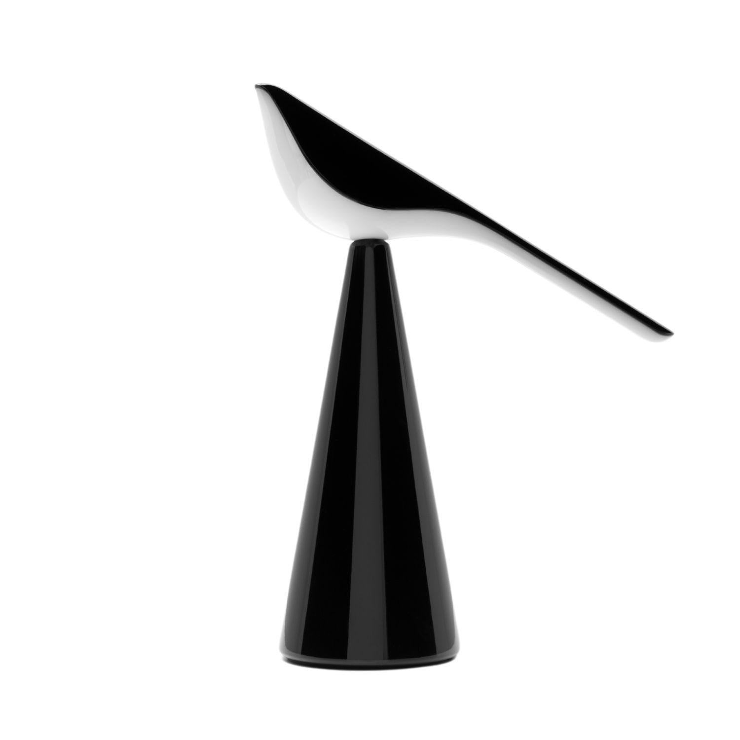 Powder-Coated Nao Tamura 'Tiki' Portable Table Lamp in Glossy Black for Established & Sons For Sale