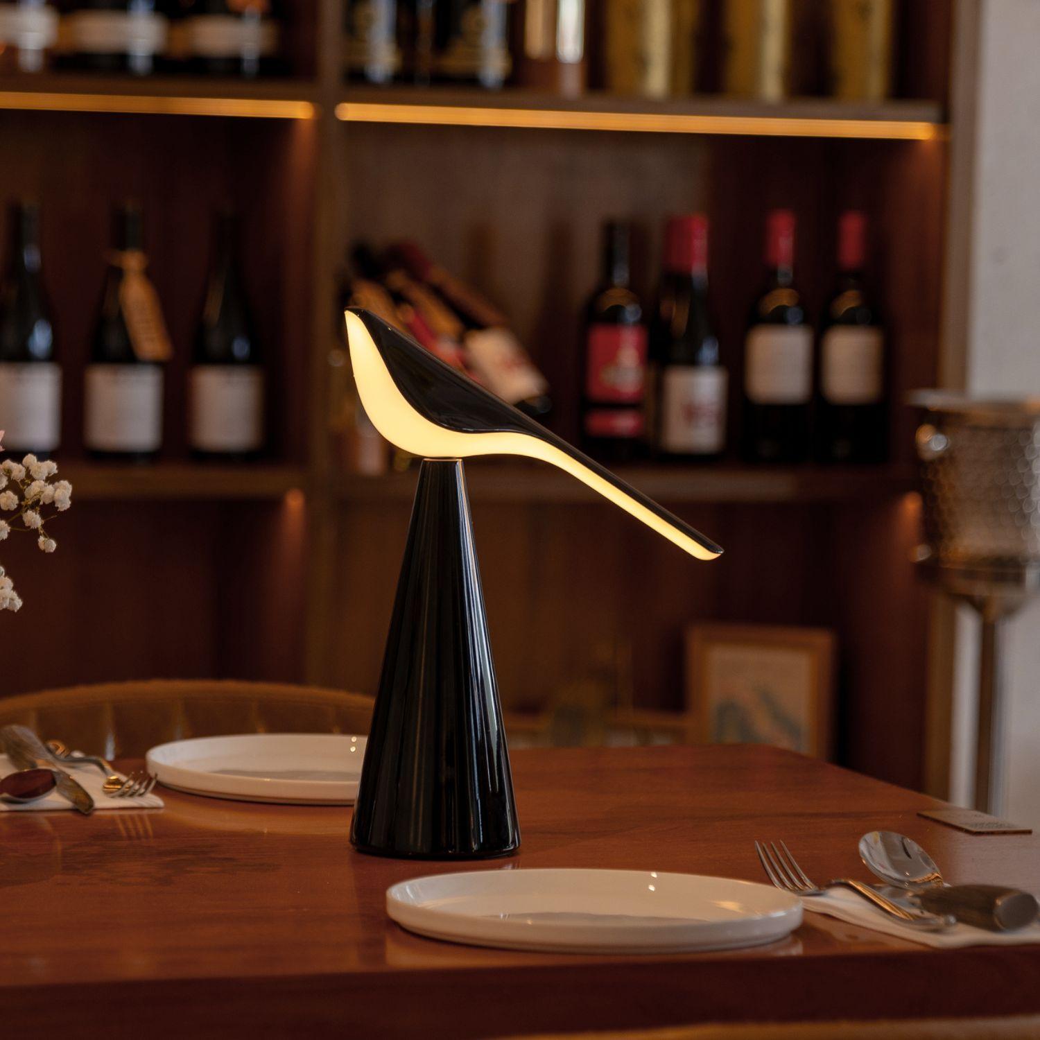 Contemporary Nao Tamura 'Tiki' Portable Table Lamp in Glossy Black for Established & Sons For Sale