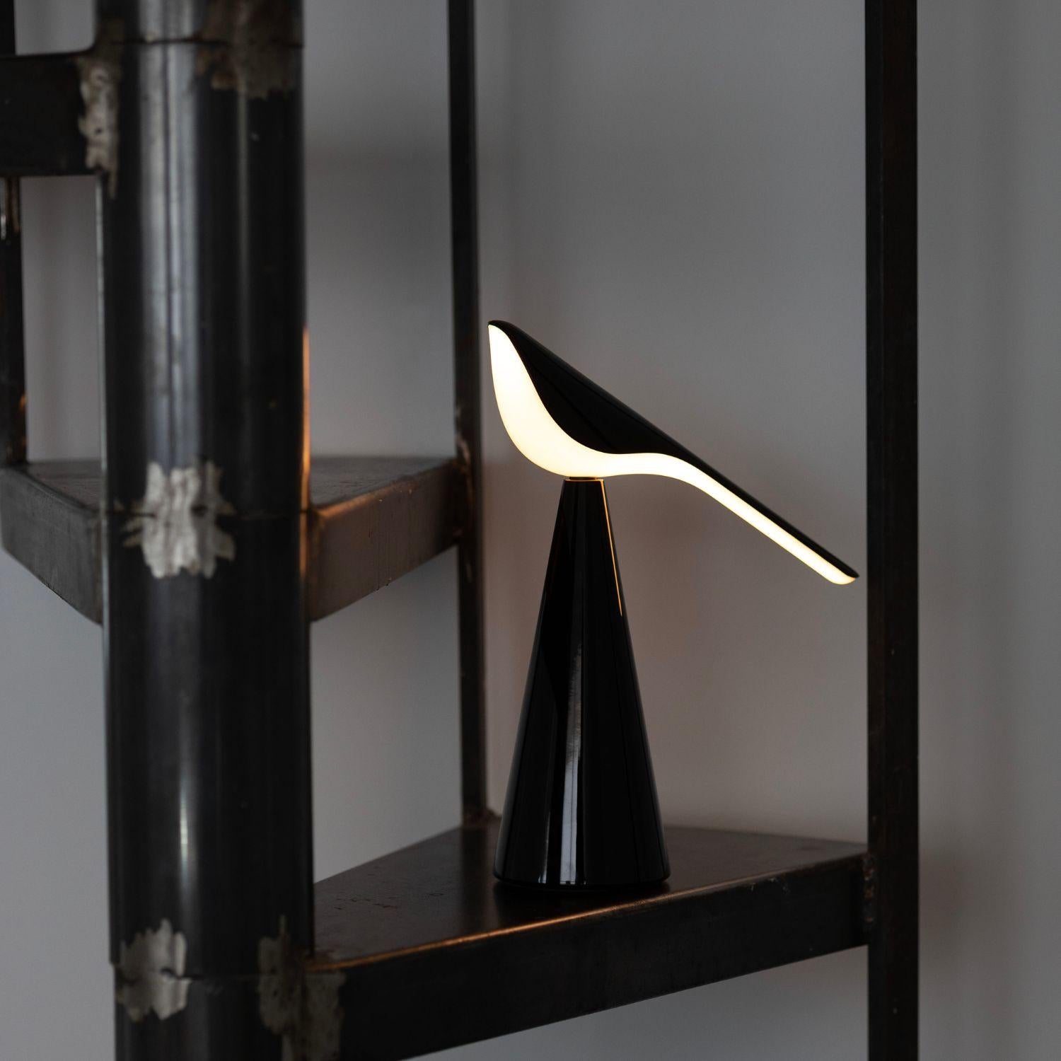 Nao Tamura 'Tiki' Portable Table Lamp in Glossy Black for Established & Sons For Sale 1