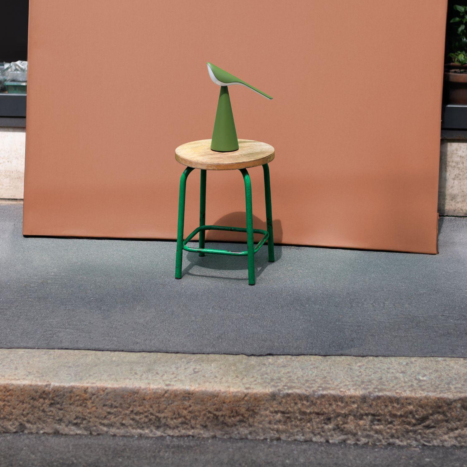 Mid-Century Modern Nao Tamura 'Tiki' Portable Table Lamp in Olive Green for Established & Sons For Sale