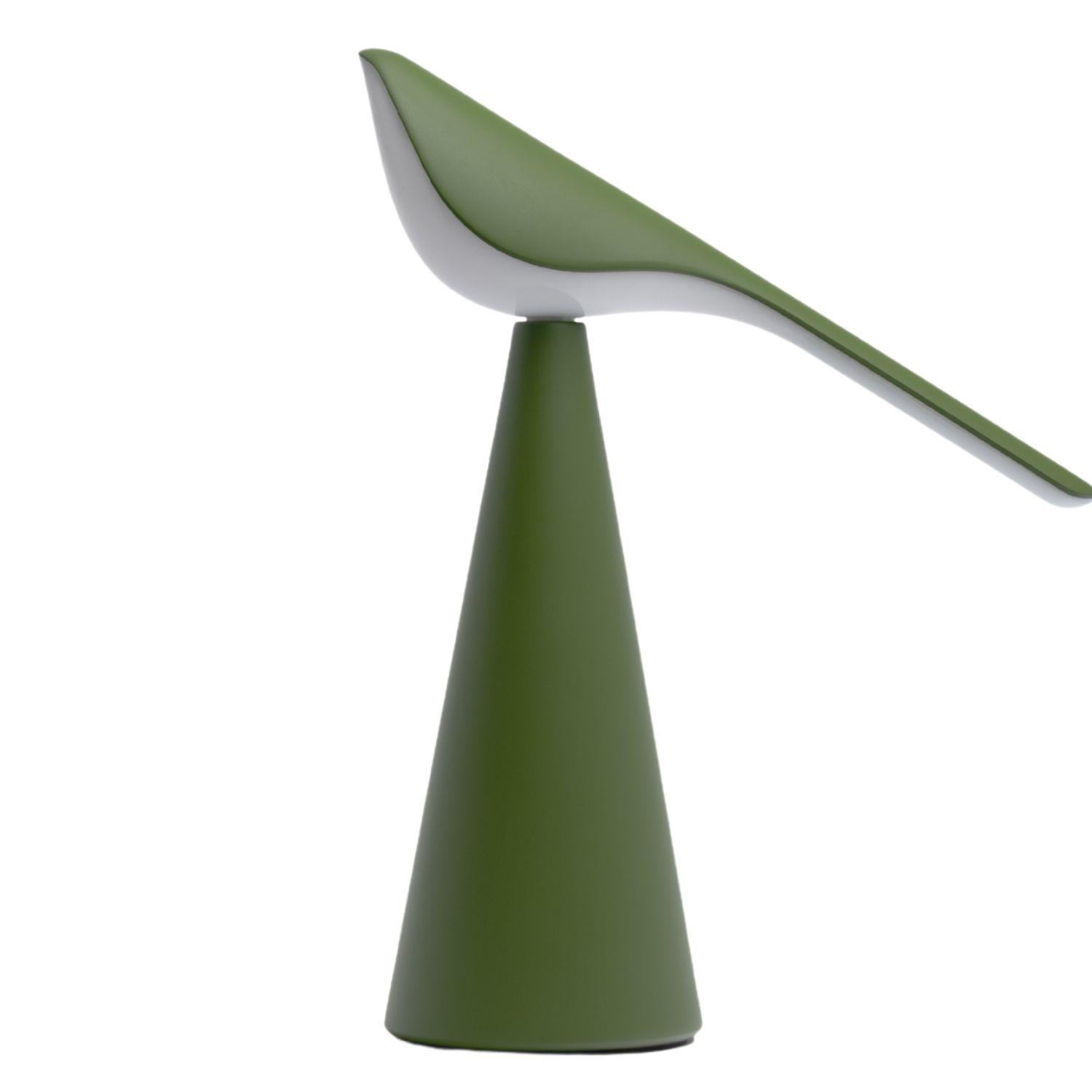 Nao Tamura 'Tiki' Portable Table Lamp in Olive Green for Established & Sons In New Condition For Sale In Glendale, CA