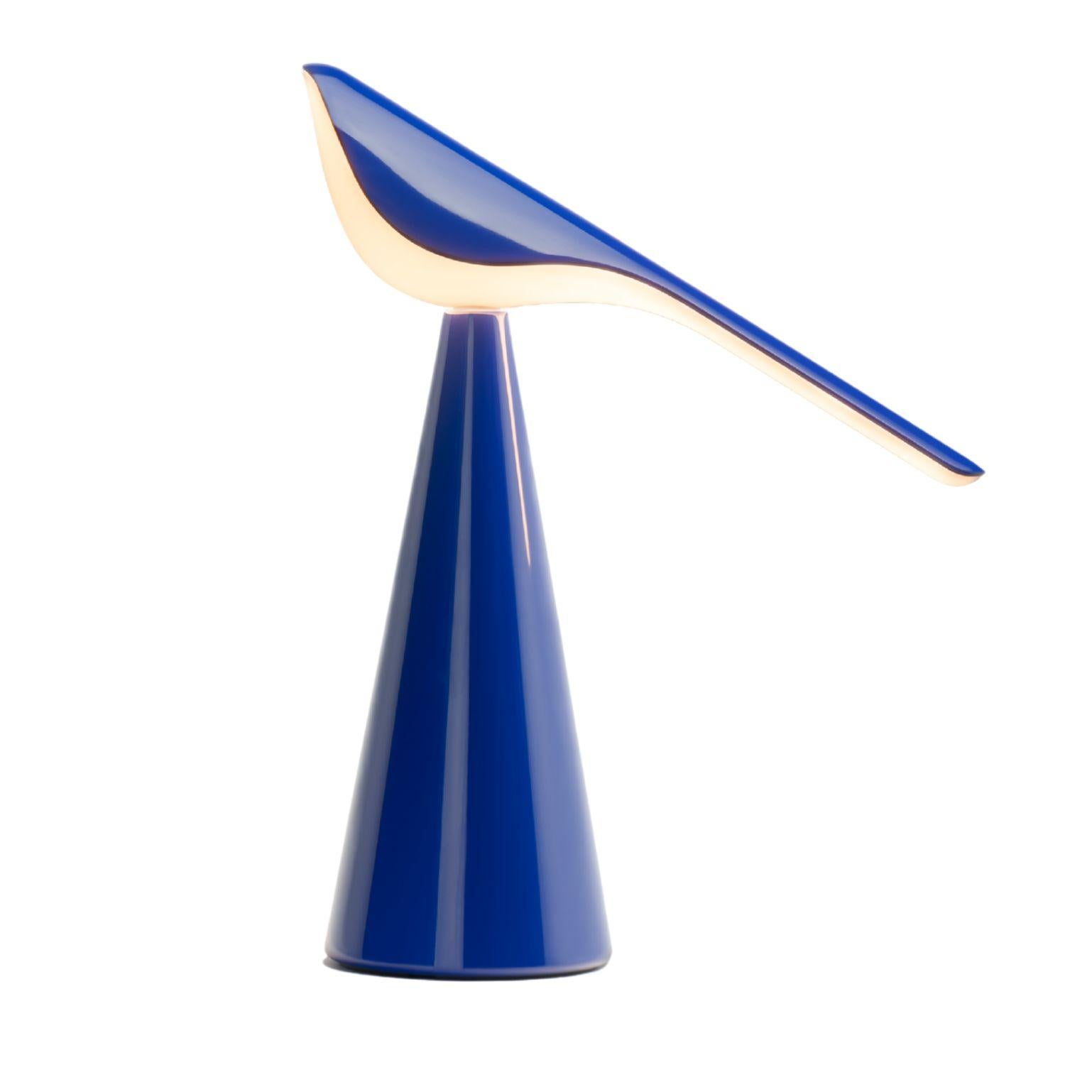 Nao Tamura 'Tiki' Portable Table Lamp in Striking Blue for Established & Sons In New Condition For Sale In Glendale, CA