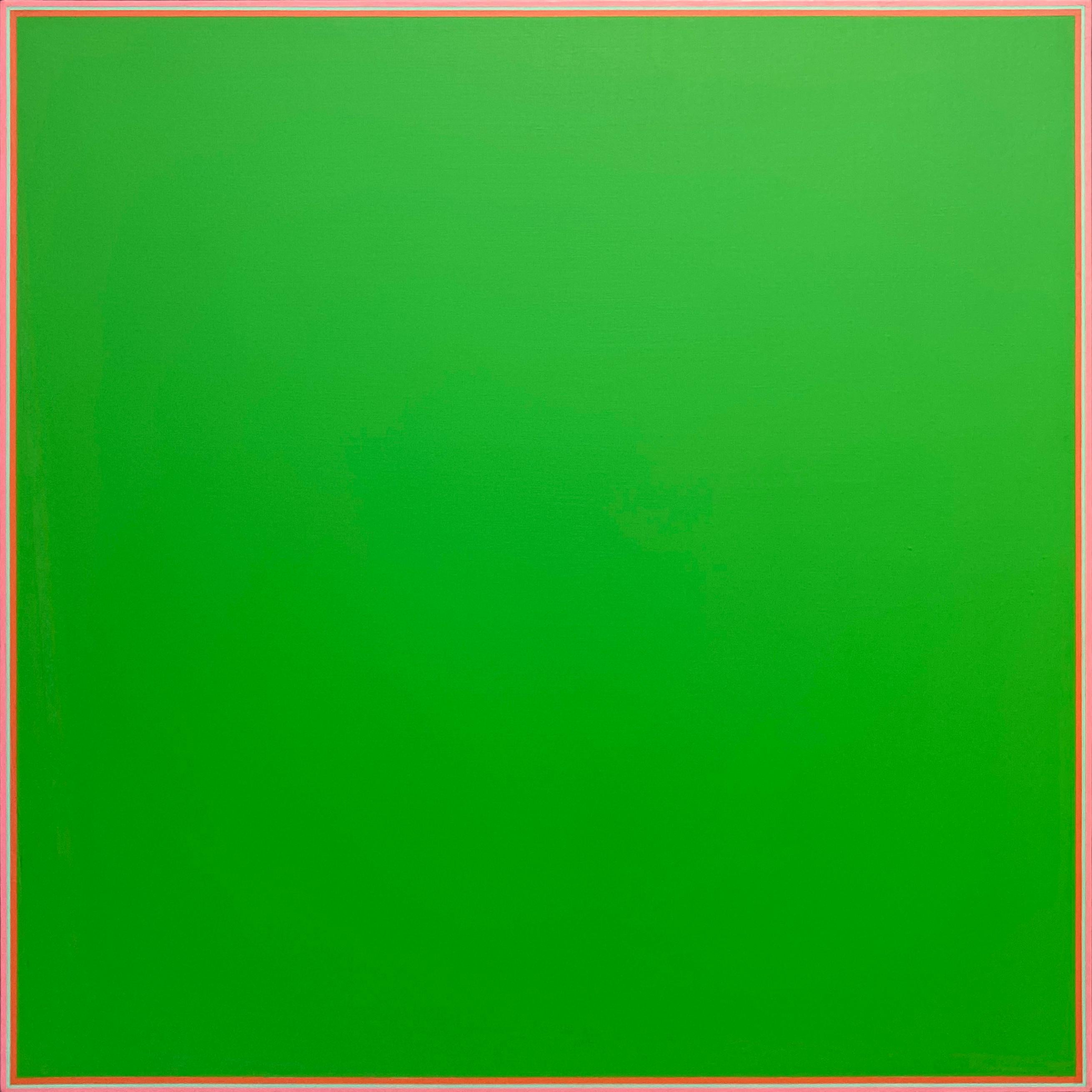 Naohiko Inukai  Abstract Painting – Grüner Platz Nr. 4