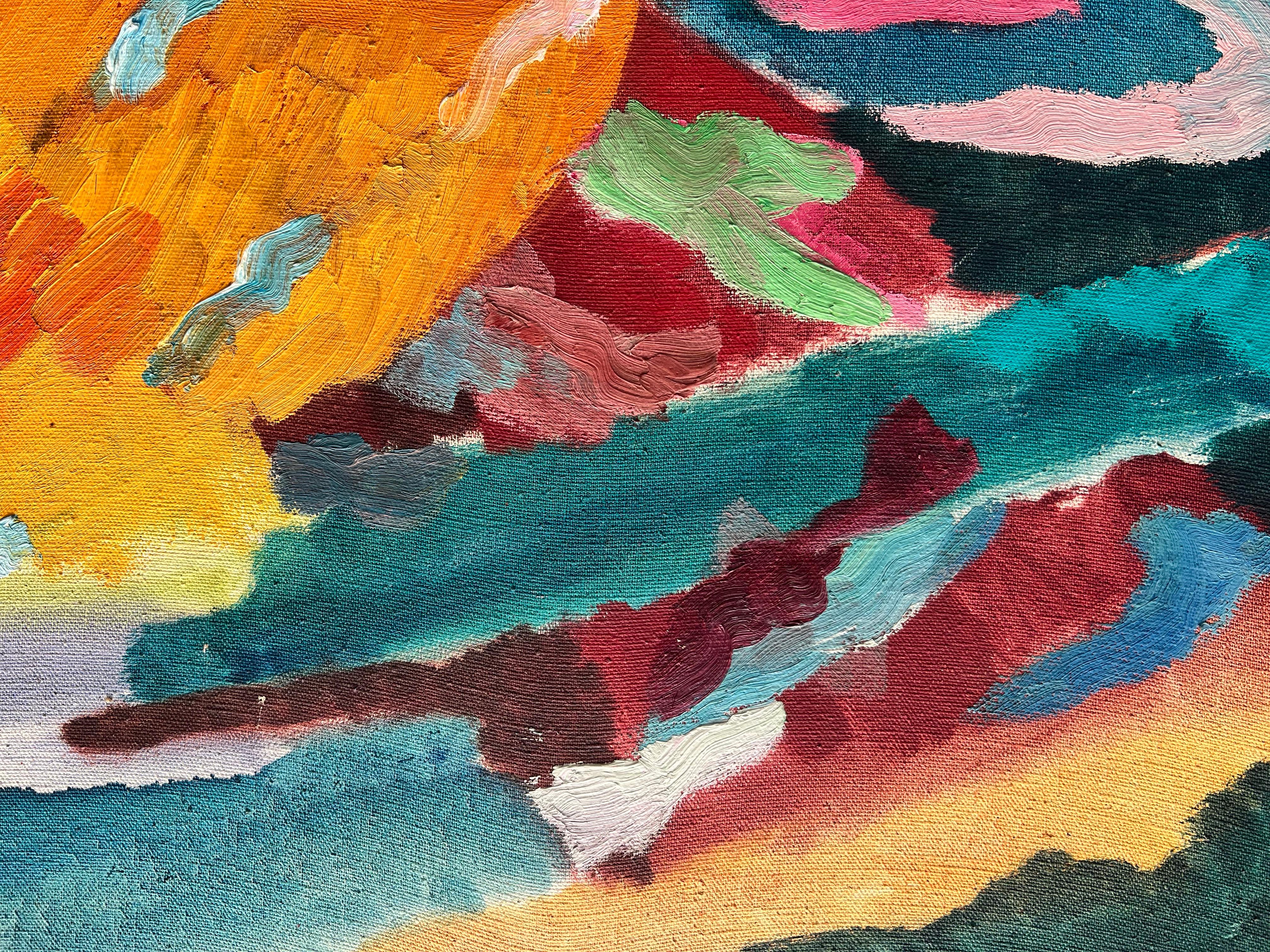 Olio astratto senza titolo di Naohiko Inukai - Abstract Painting Marrone di Naohiko Inukai 