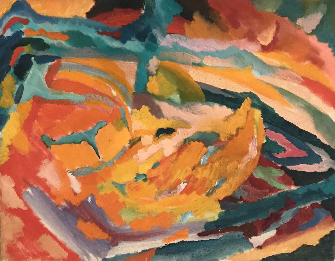 Abstract Painting di Naohiko Inukai  - Olio astratto senza titolo di Naohiko Inukai