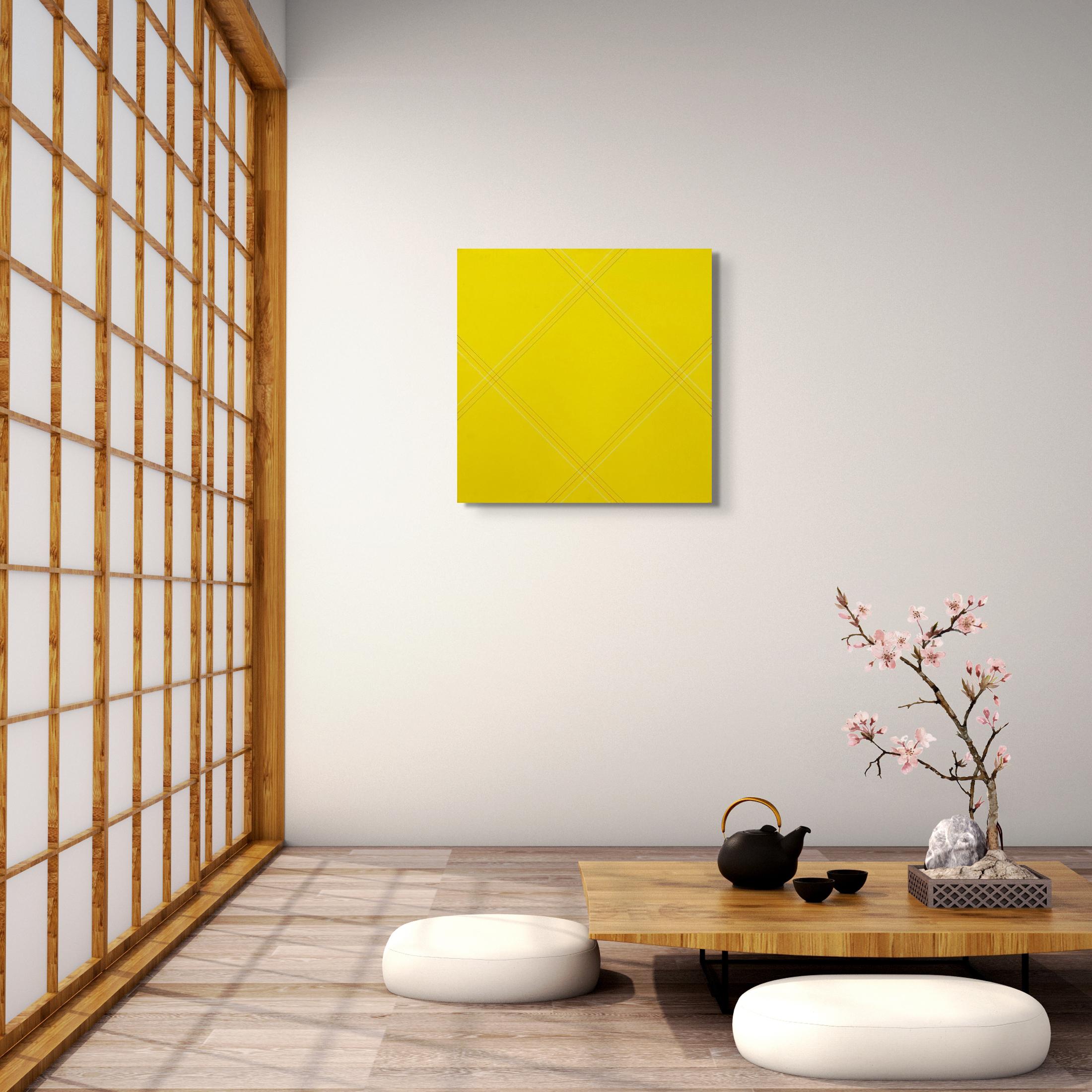 Diamant jaune, géométrique - Painting de Naohiko Inukai 