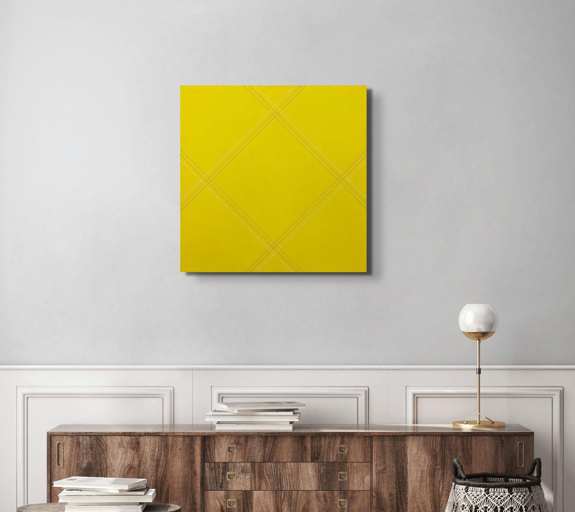 Diamant jaune, géométrique - Abstrait Painting par Naohiko Inukai 