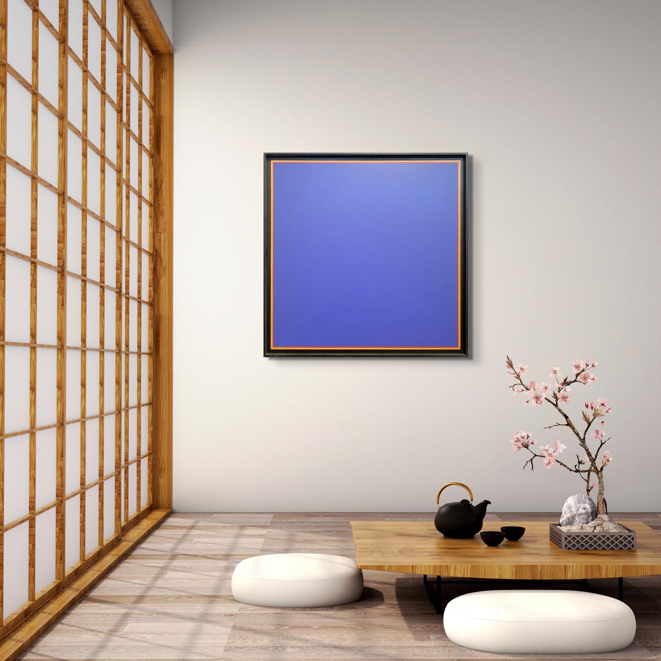 Blaues Quadrat Nr. 3 – Painting von Naohiko Inukia