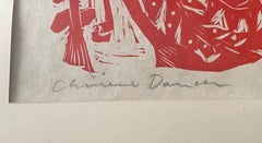 Naoko Matsubara Chinese Dancer Signed Original Woodblock Print #23/250