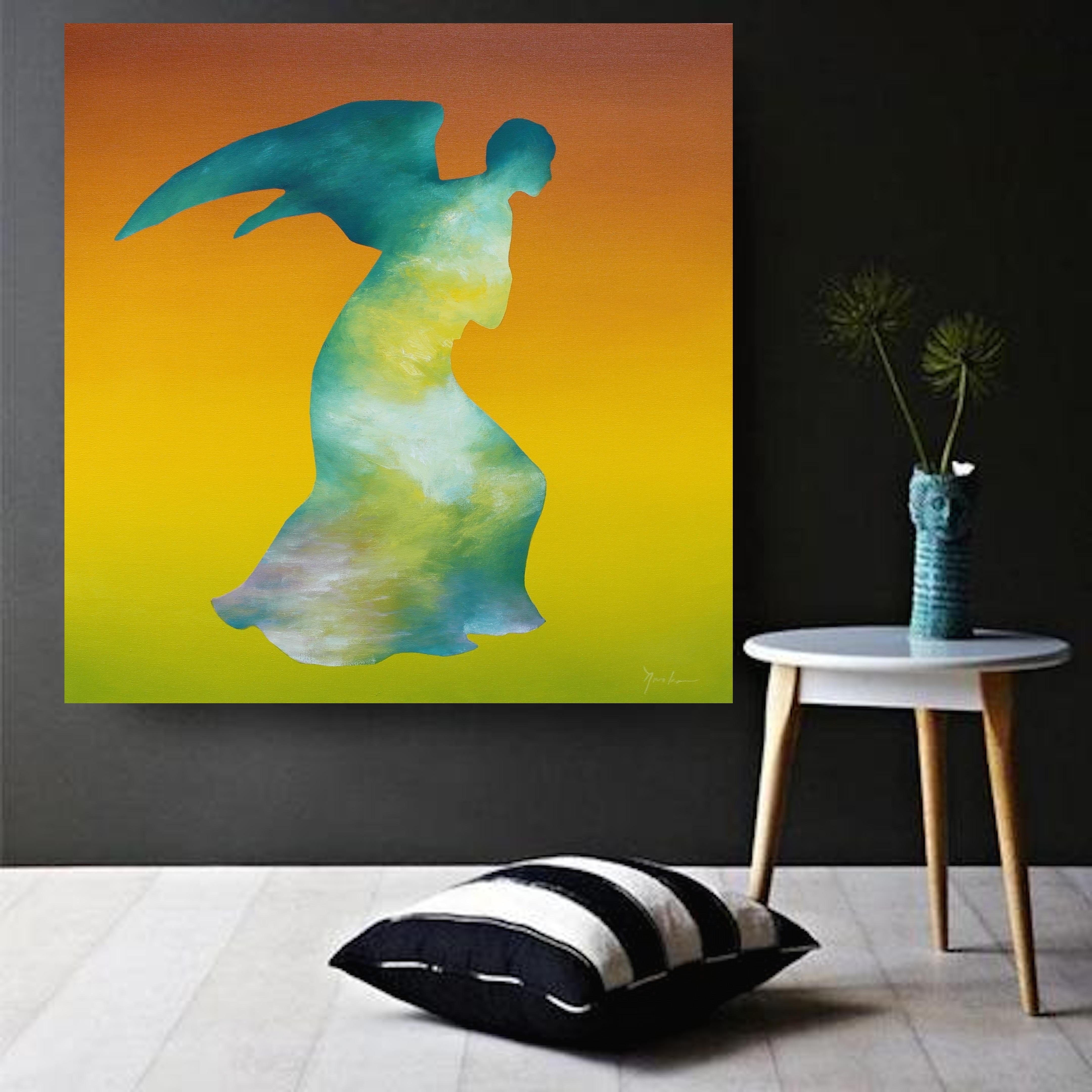 Angelo, Pittura, Olio su tela in vendita 2