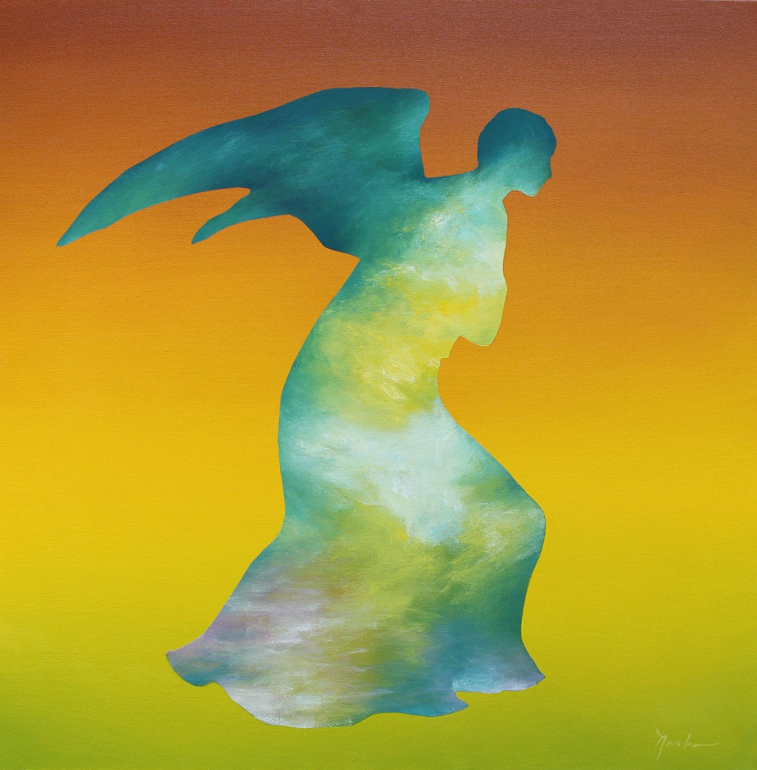 Angelo, Pittura, Olio su tela - Painting di Naoko Paluszak
