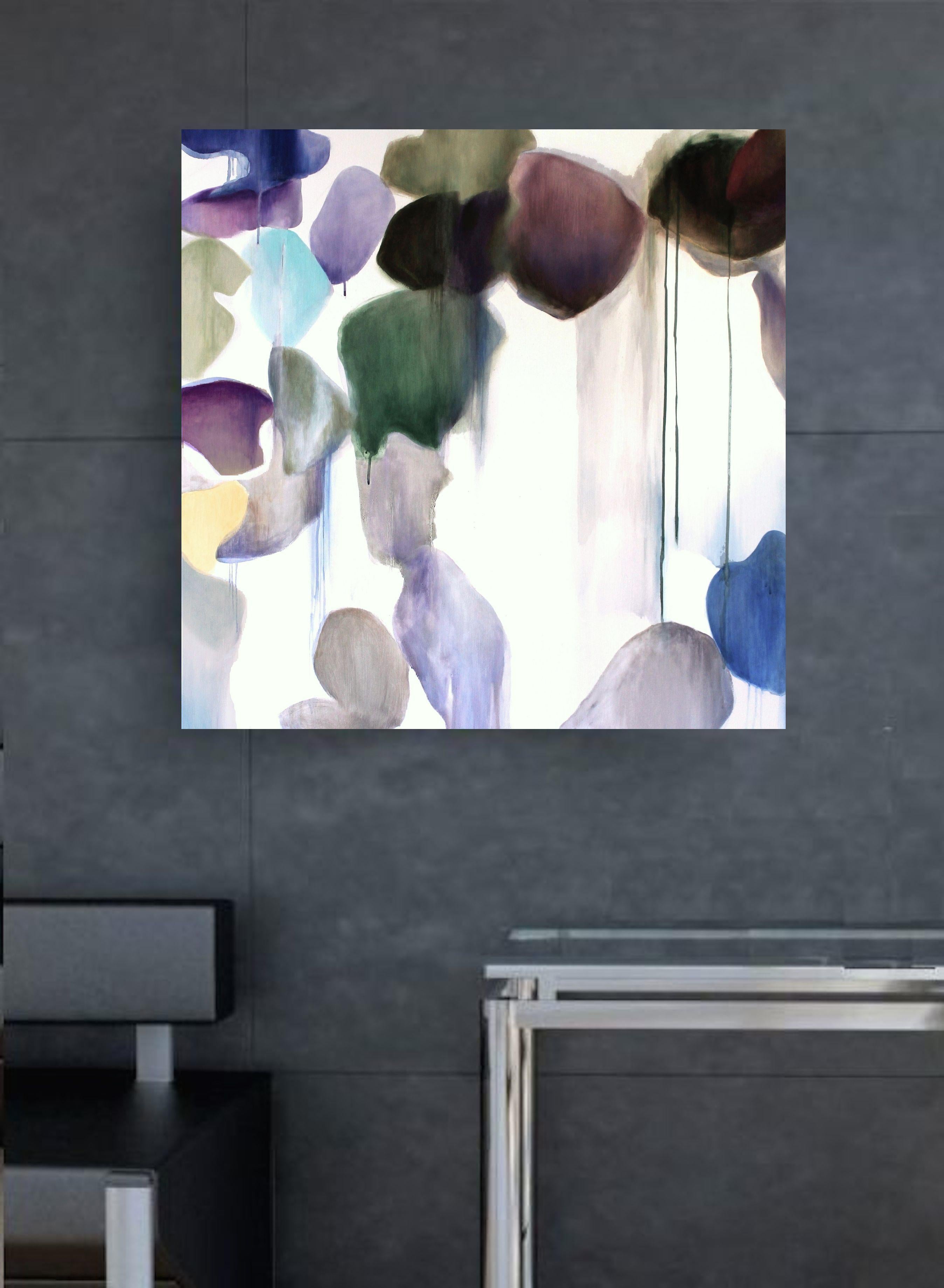 Evoluzione dei fiori XX, Pittura, Olio su tela - Painting Espressionismo astratto di Naoko Paluszak