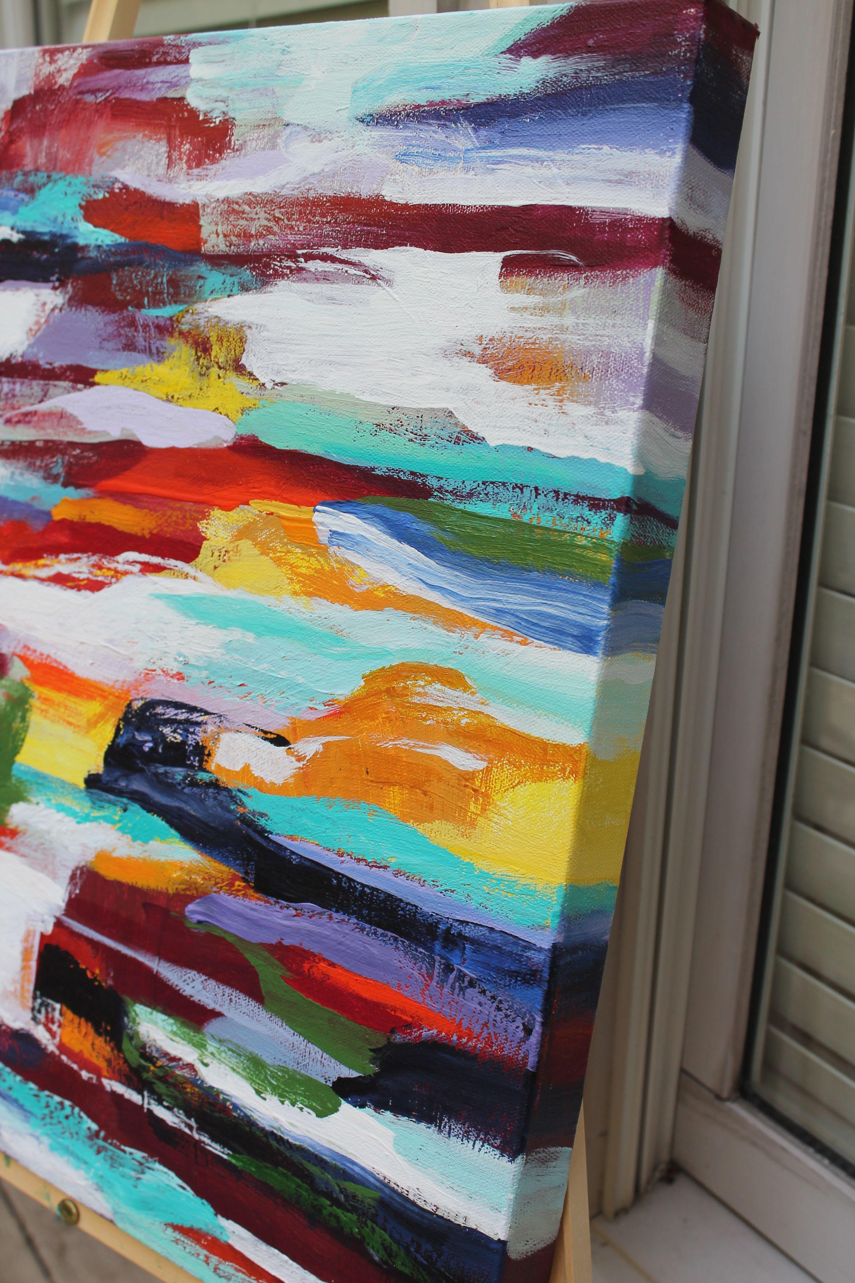 Campo de color III, Pintura, Acrílico sobre lienzo - Painting Expresionismo abstracto de Naoko Paluszak