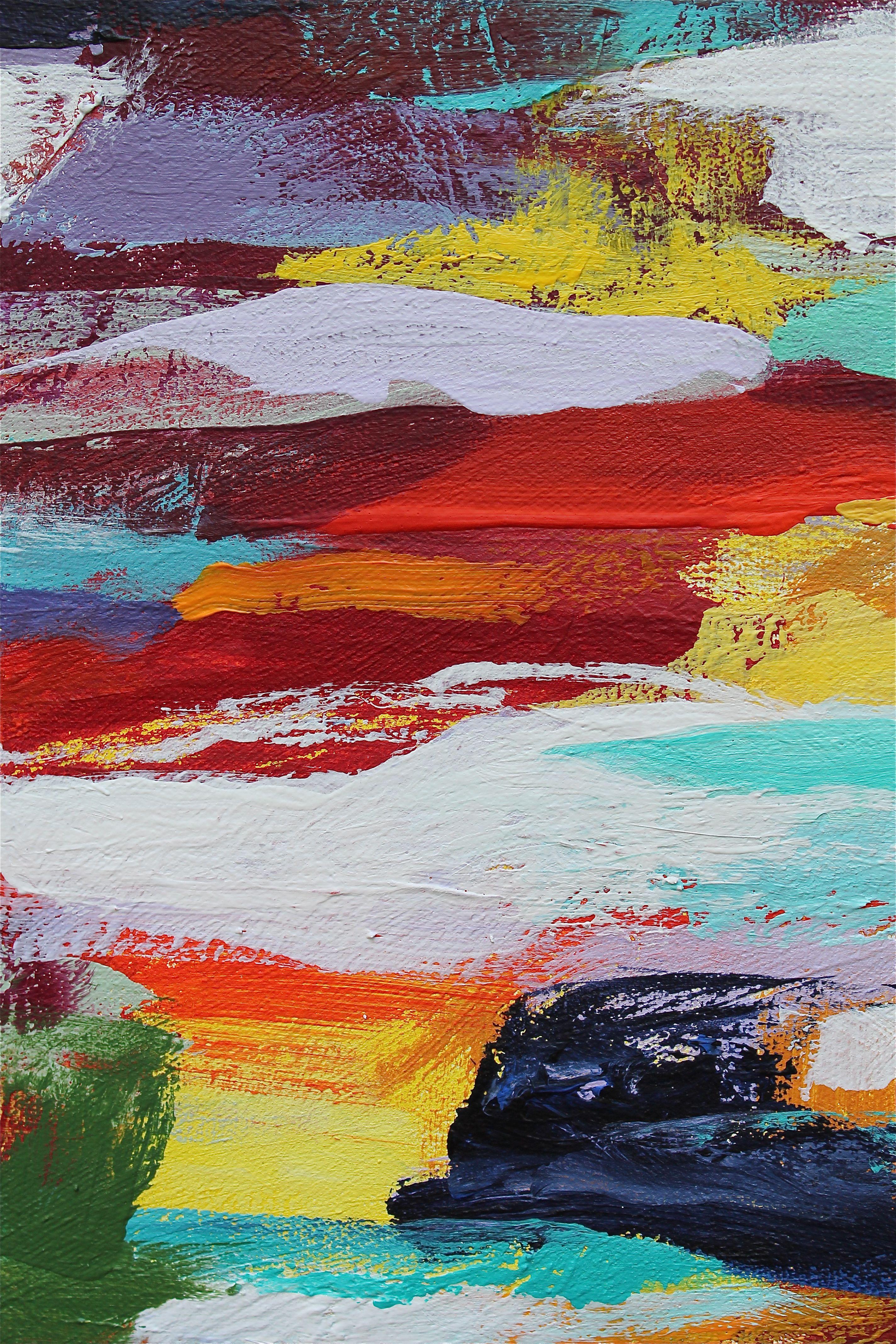 Pinceladas impetuosas y colores vibrantes intensamente audaces, apasionados y enérgicos, pintura acrílica sobre lienzo única en su género.  :: Pintura :: Expresionismo Abstracto :: Esta pieza viene con un certificado oficial de autenticidad firmado