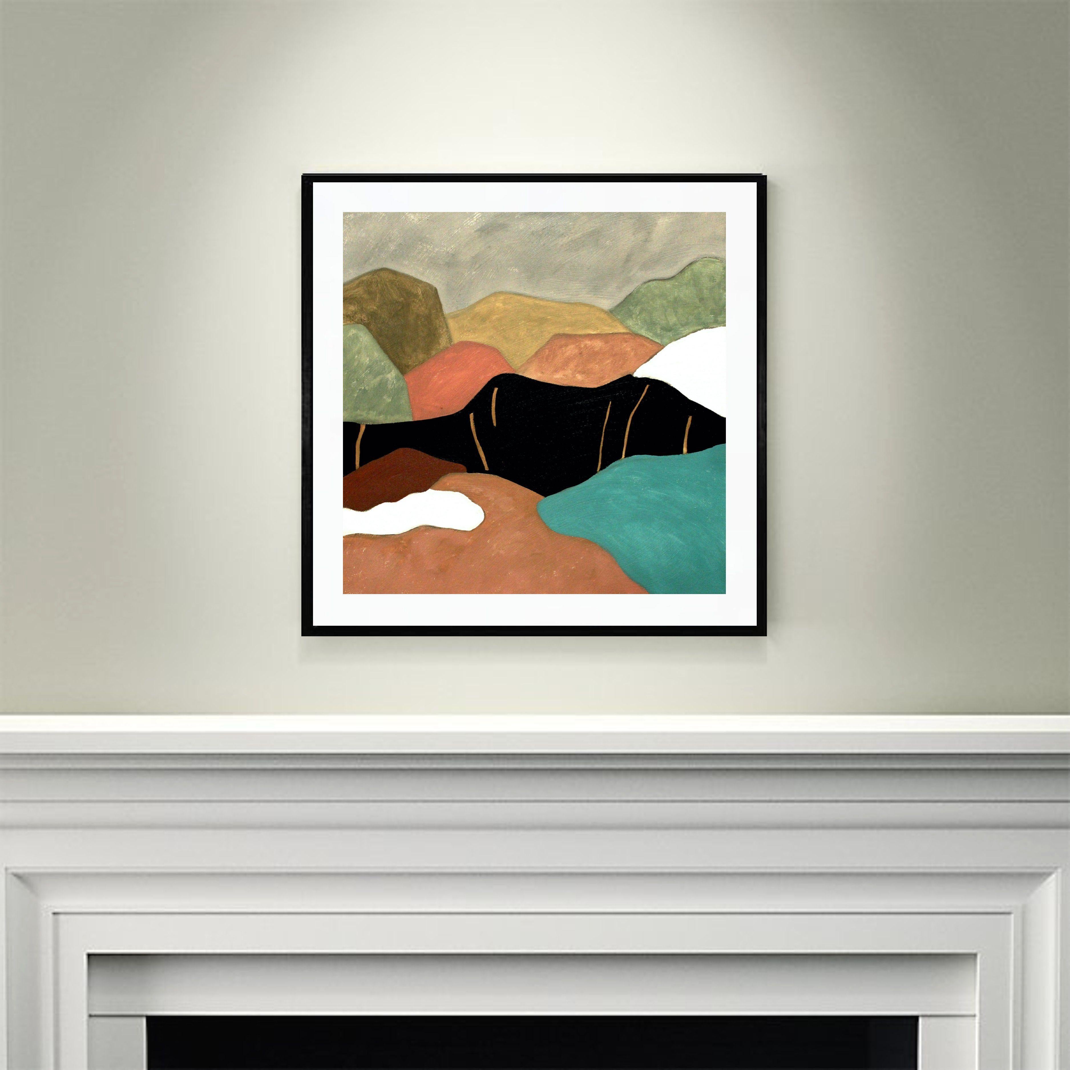 Campo di colore - ovest, Pittura, Olio su tela - Painting di Naoko Paluszak
