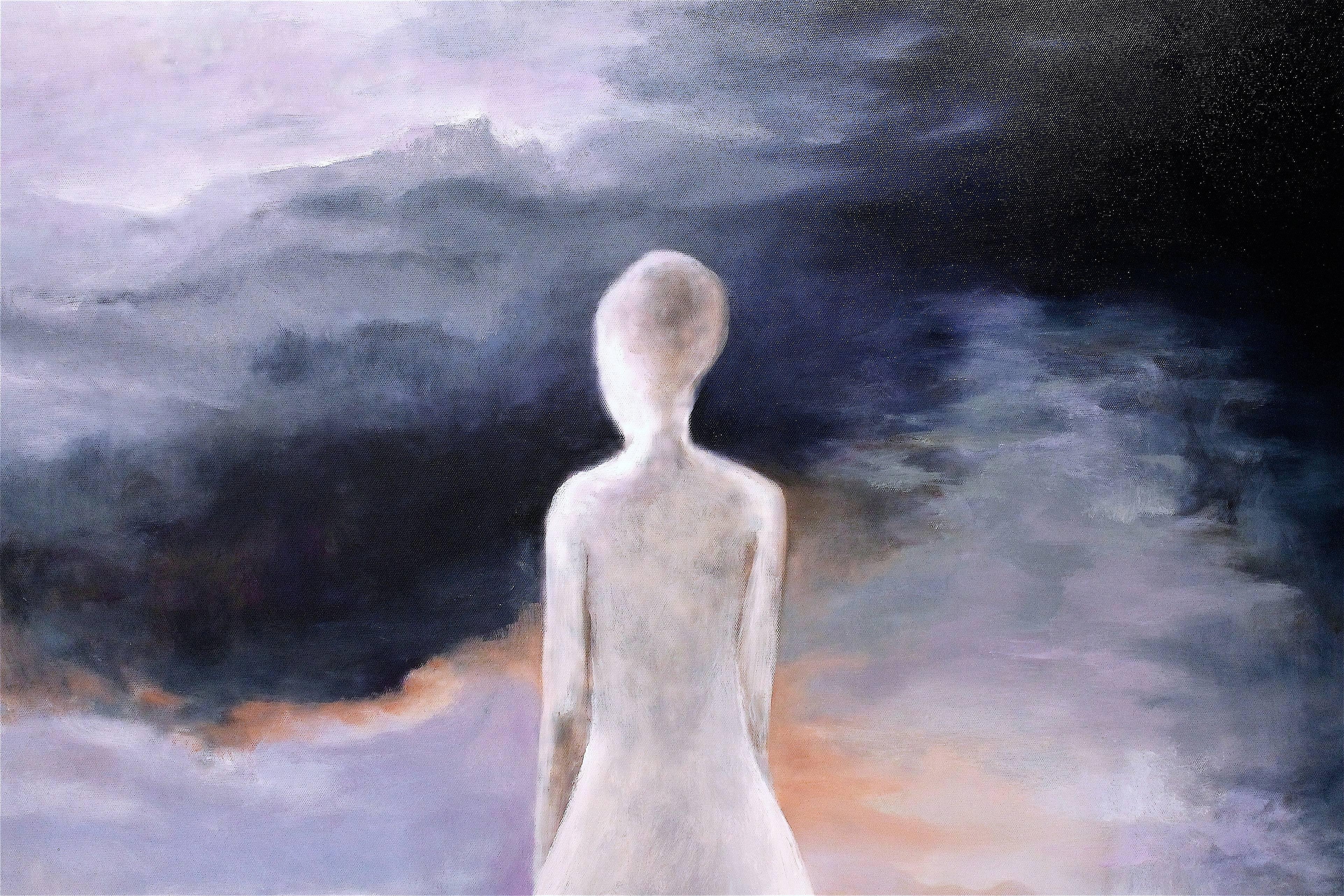 Find Me Standing in the Light IV - Expressionist Painting by Naoko Paluszak
