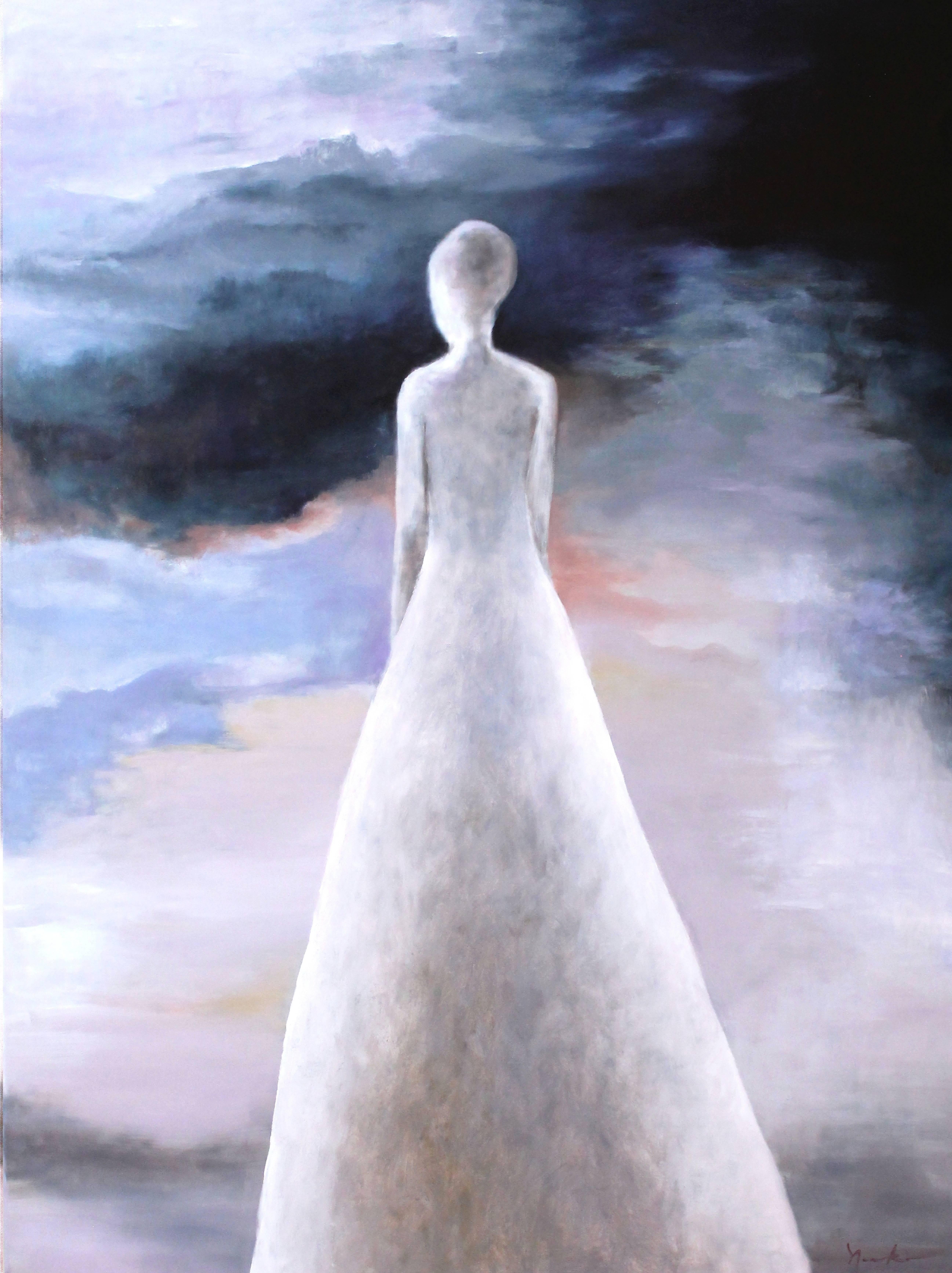 Naoko Paluszak Portrait Painting - Find Me Standing in the Light IV