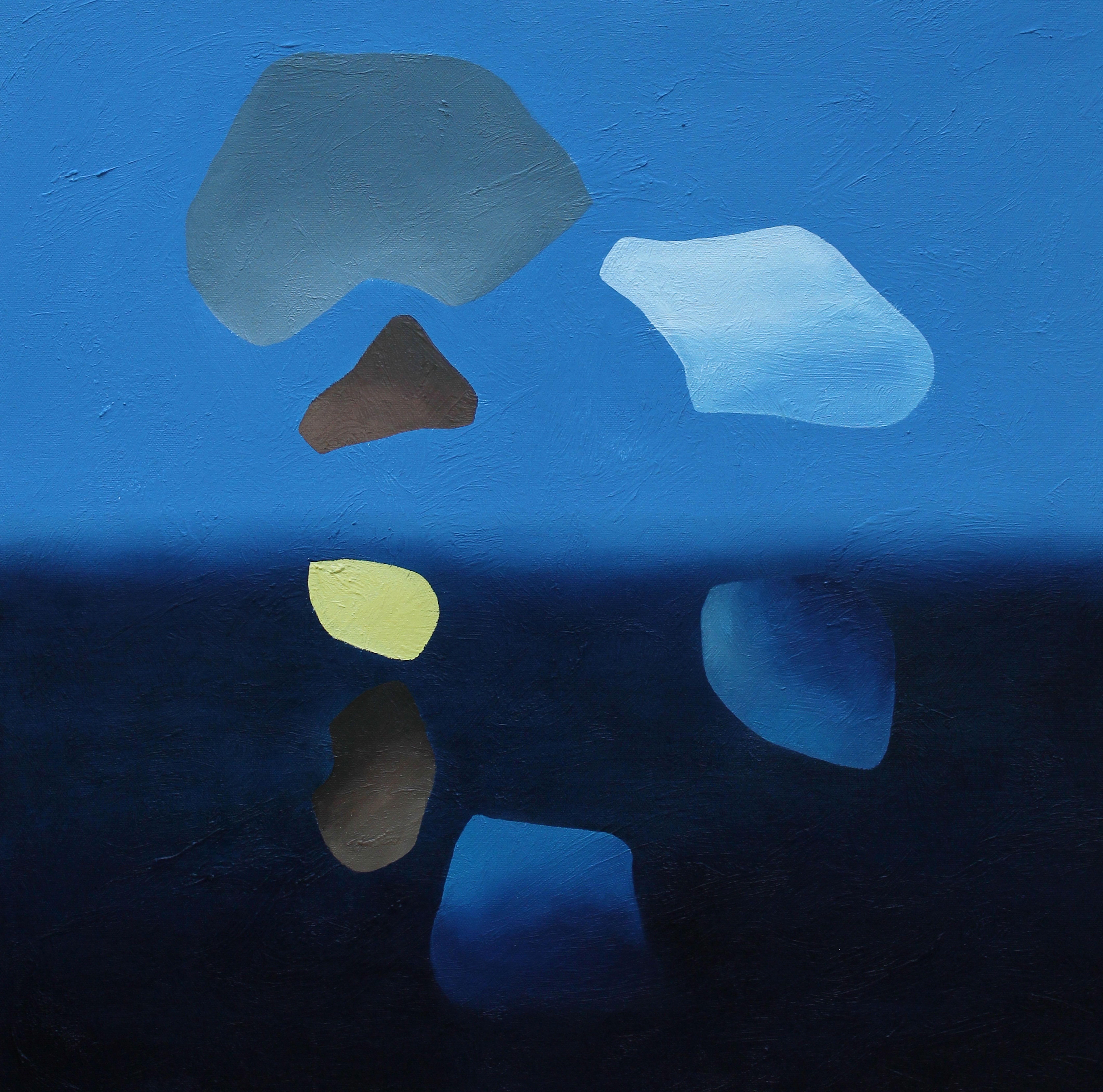 Abstract Painting di Naoko Paluszak - Levitazione II, Pittura, Olio su tela