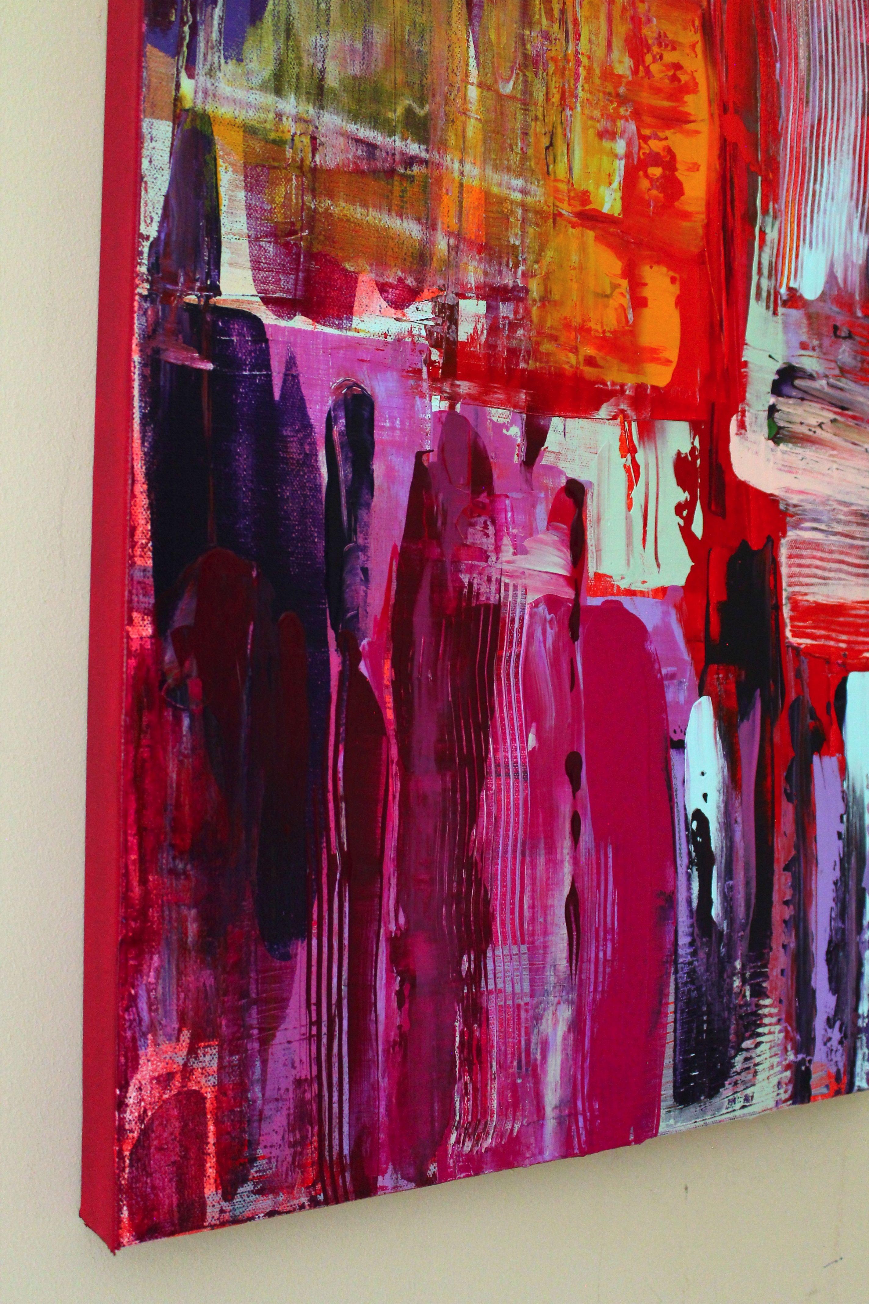 Magenta #2, Pittura, Acrilico su tela - Painting Espressionismo astratto di Naoko Paluszak