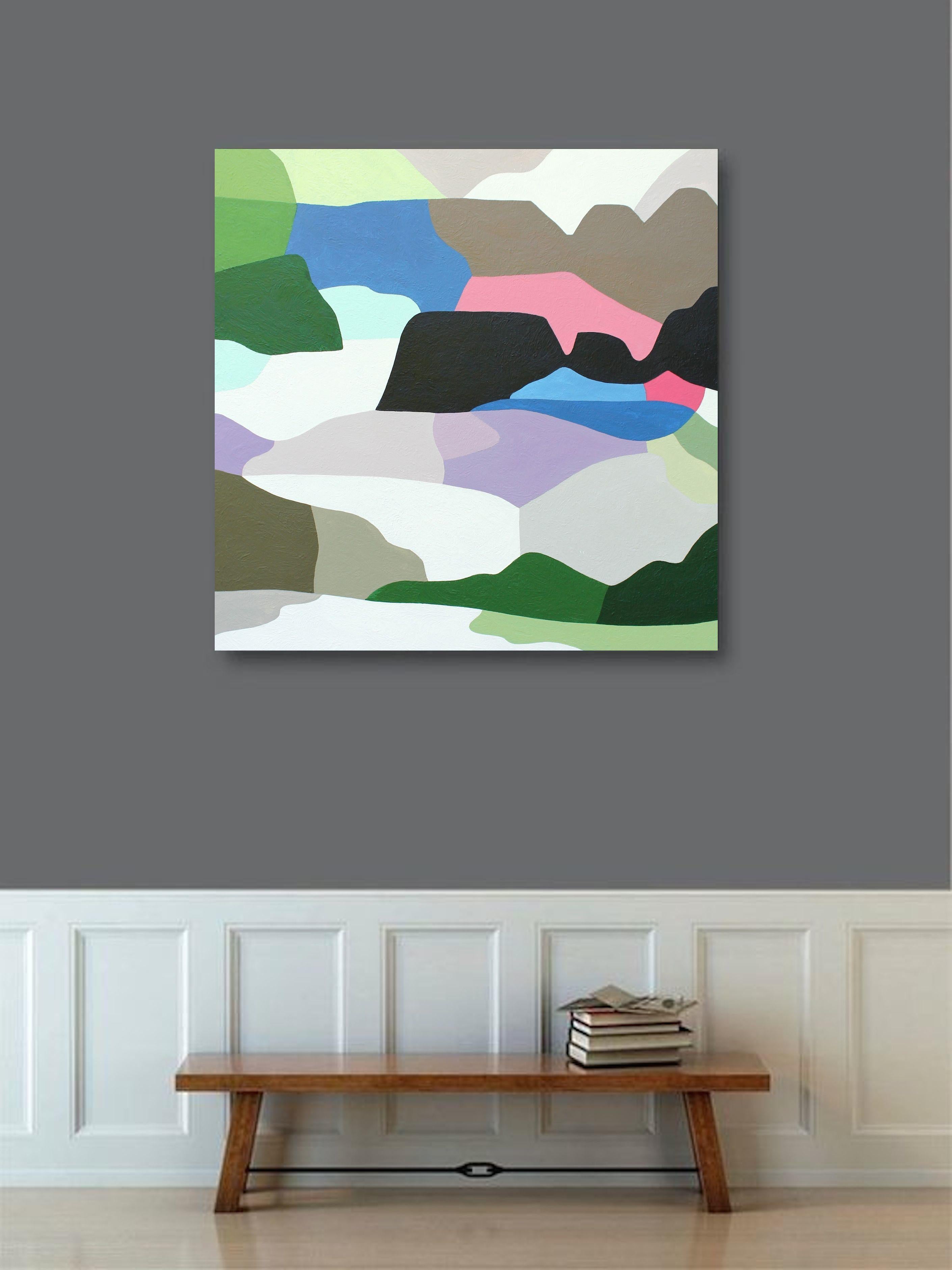 Dolci sfumature di memoria XXVI, Pittura, Acrilico su tela - Abstract Painting Grigio di Naoko Paluszak