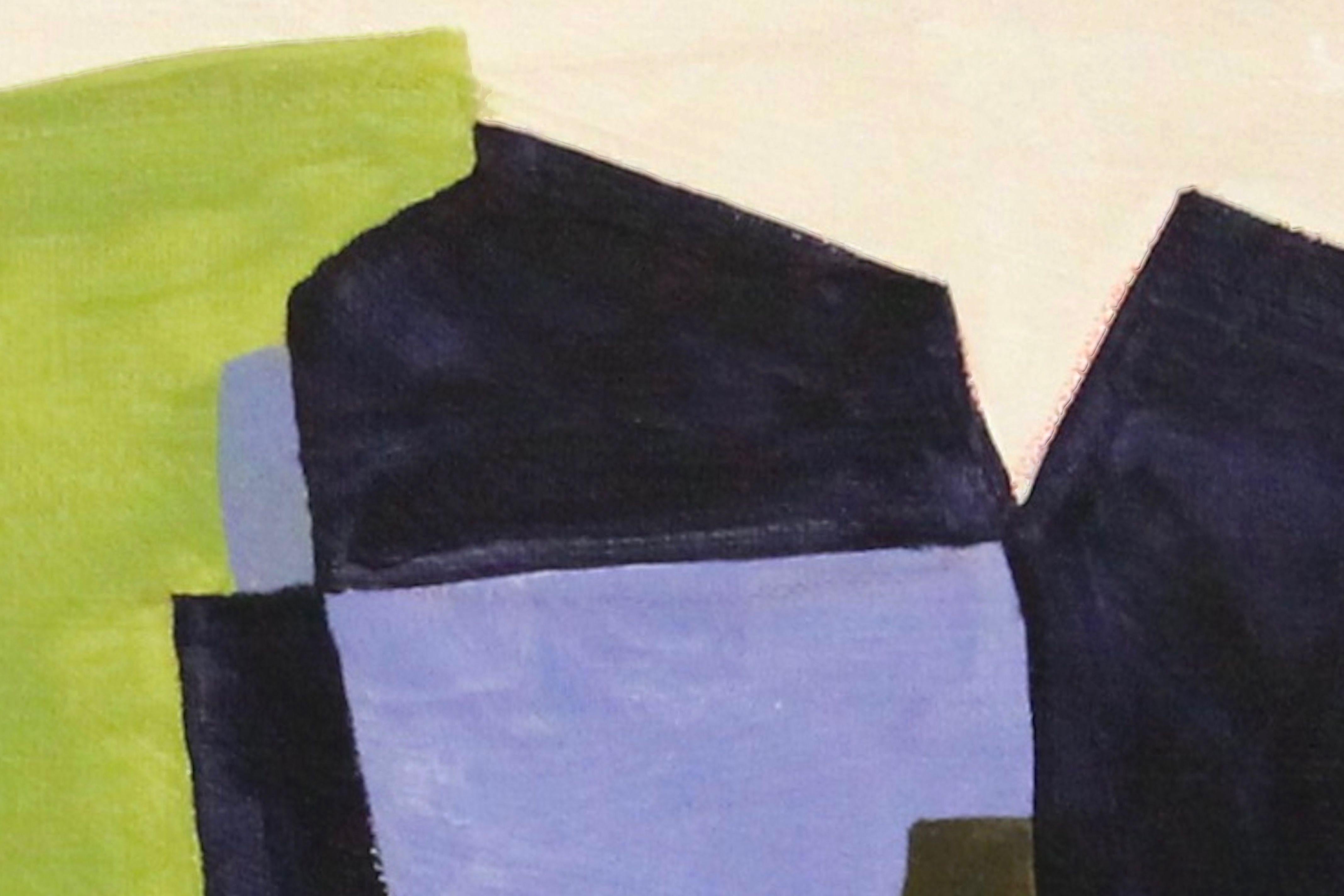 Composizione turchese 2, Pittura, Acrilico su tela - Painting di Naoko Paluszak