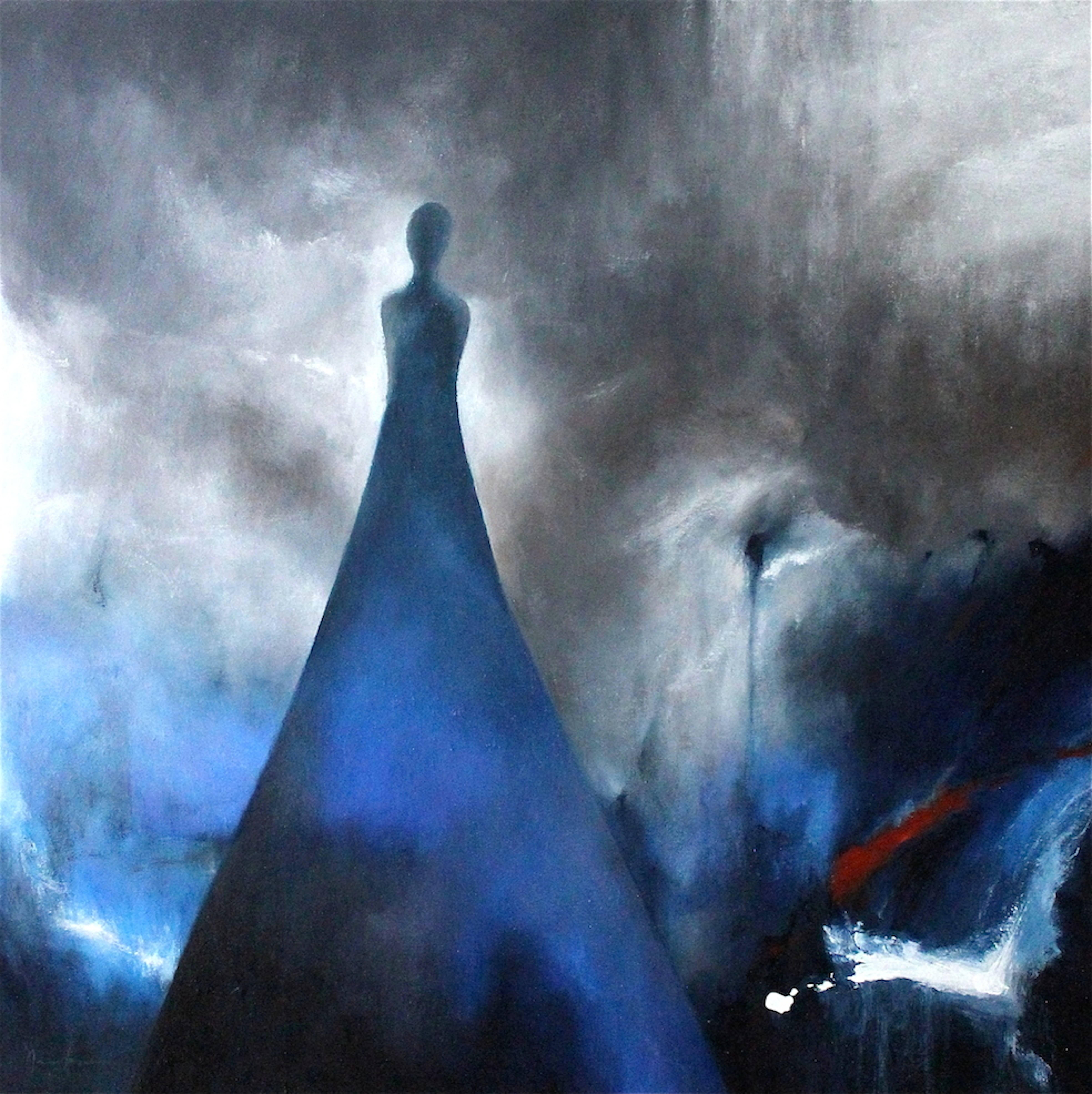 Figurative Painting de Naoko Paluszak - Who Are These Angels CVI, Oil Painting