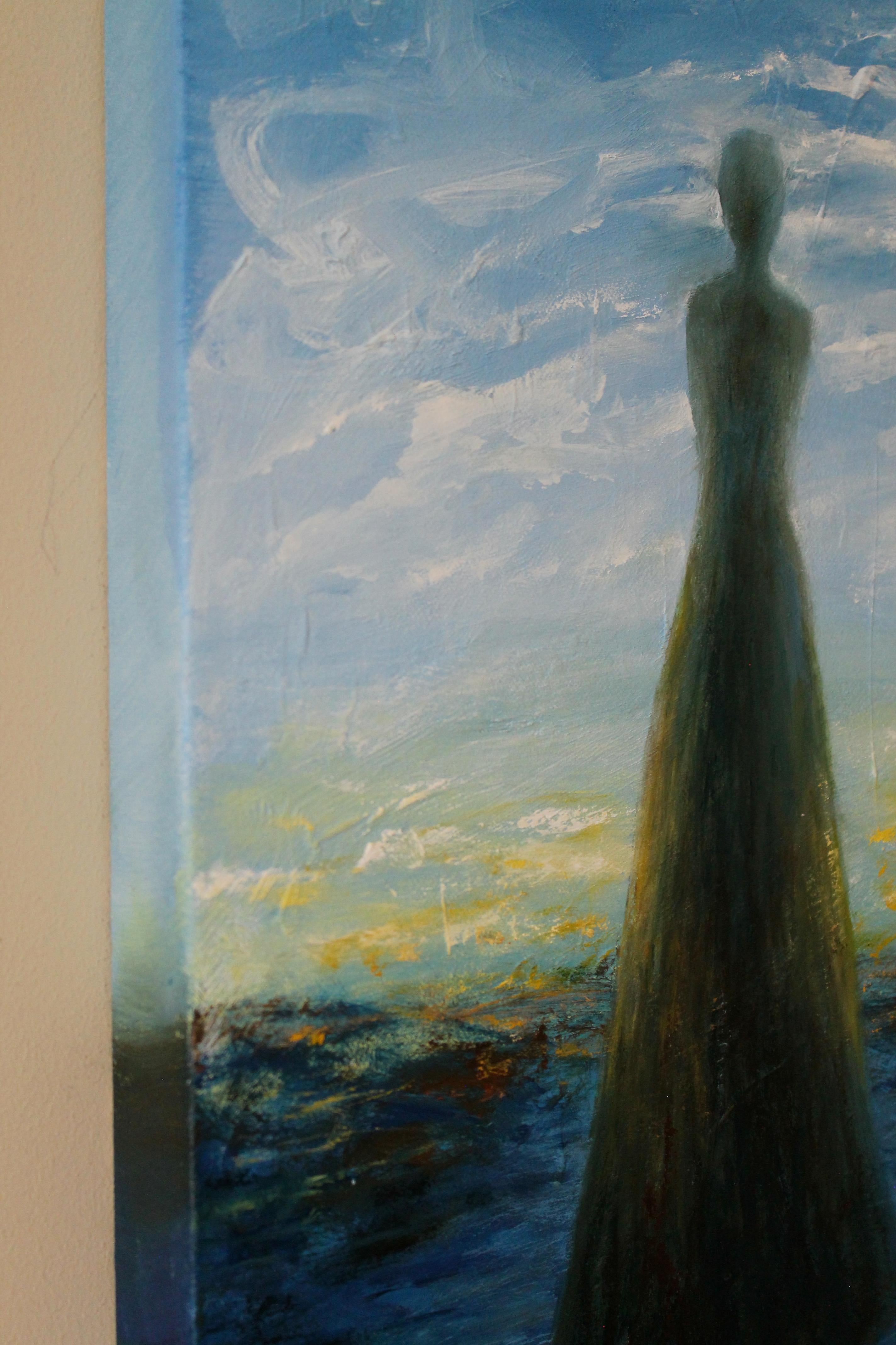 Quiénes son estos ángeles CXLIV, Pintura al óleo - Painting de Naoko Paluszak