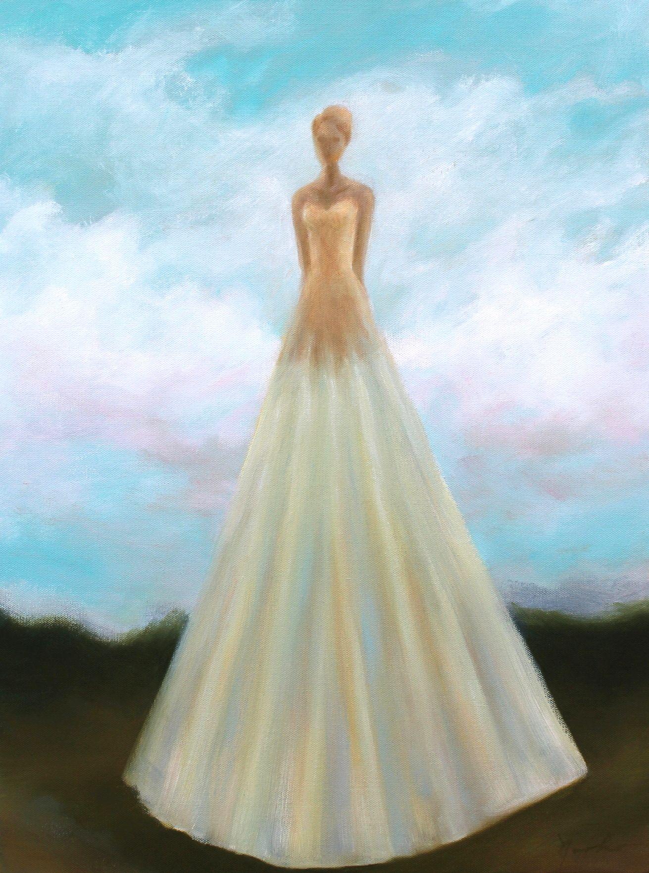 This is "Who Are These Angels CXLVI", an original oil painting on Gallery wrapped canvas. This painting measures 24" x 18" x 1.5 inches and it will be shipped ready to hang. :: Painting :: Contemporary :: This piece comes with an official