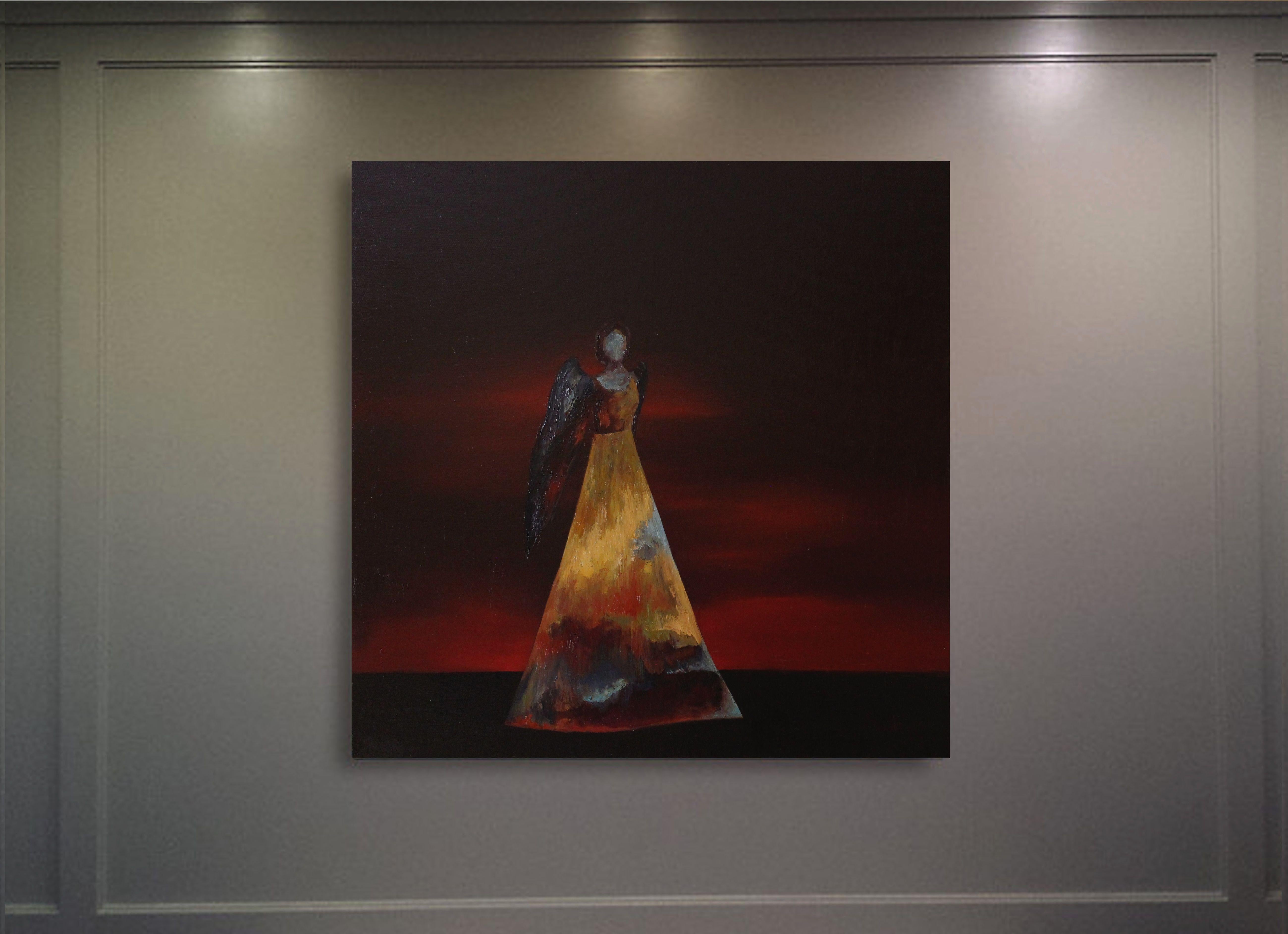 Chi sono questi angeli CXXI, Pittura, Olio su tela - Painting Contemporaneo di Naoko Paluszak
