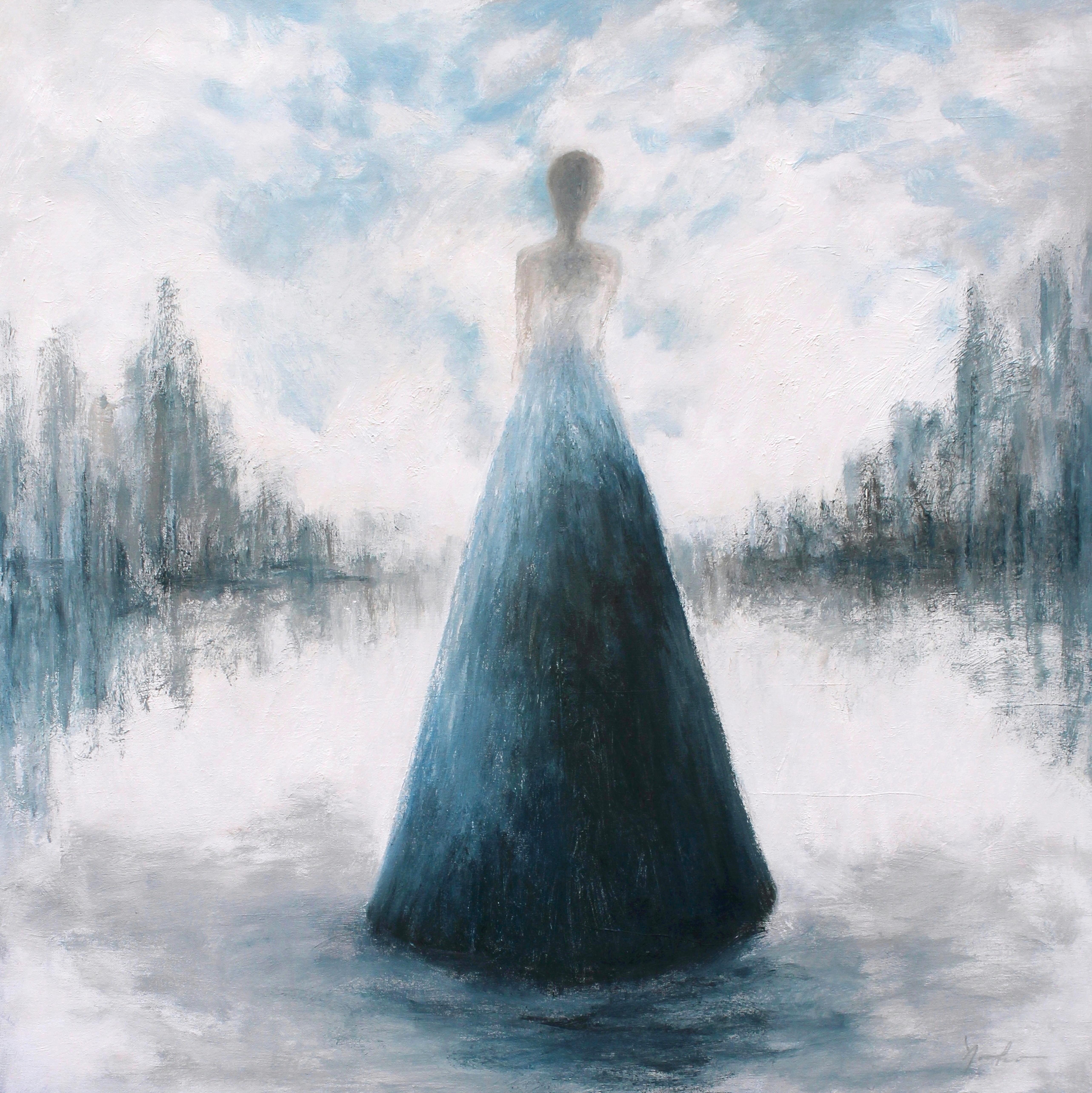 Figurative Painting de Naoko Paluszak - Quiénes son estos ángeles CXXXII, Pintura al óleo