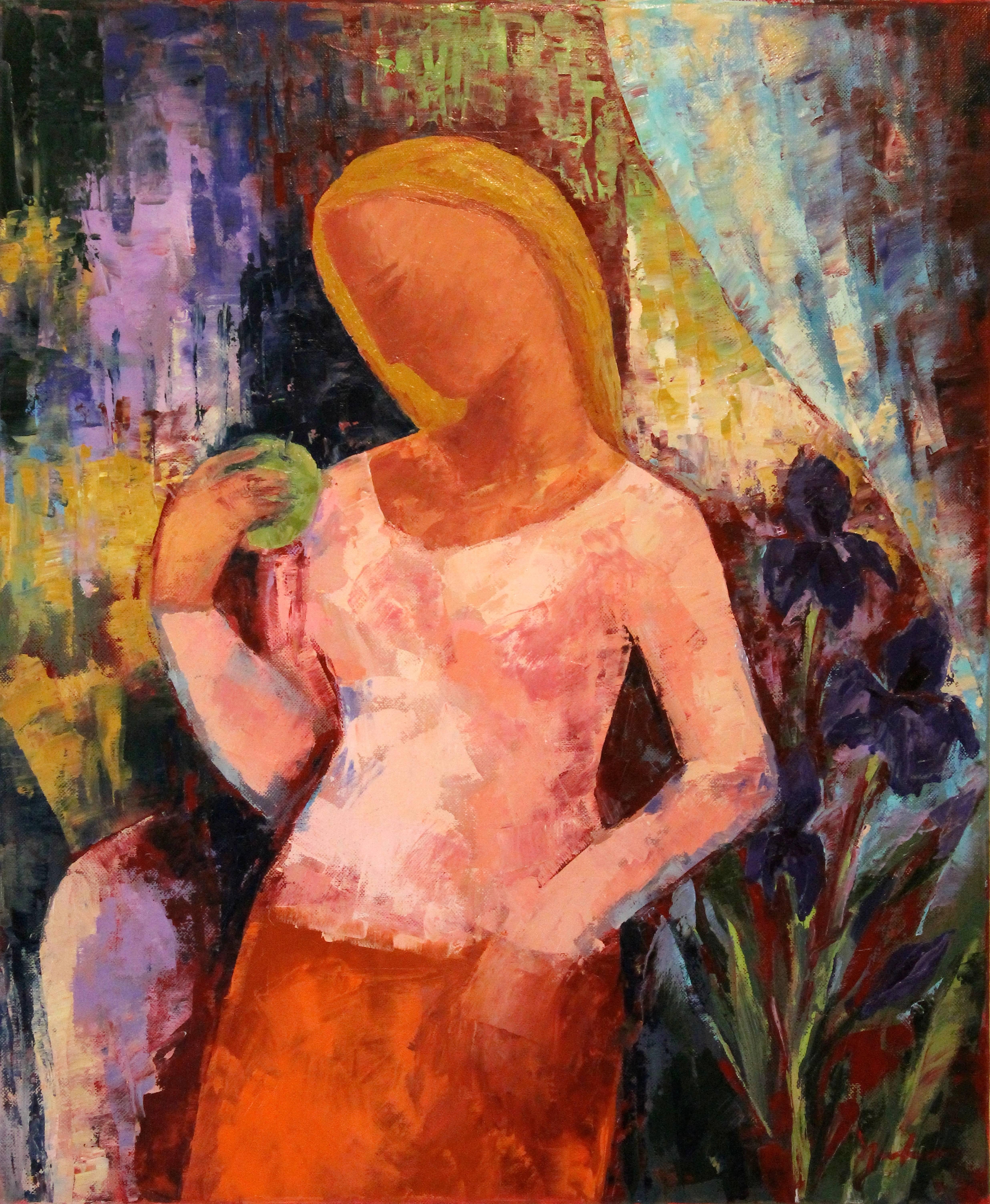 Naoko Paluszak Figurative Painting - Woman with Iris