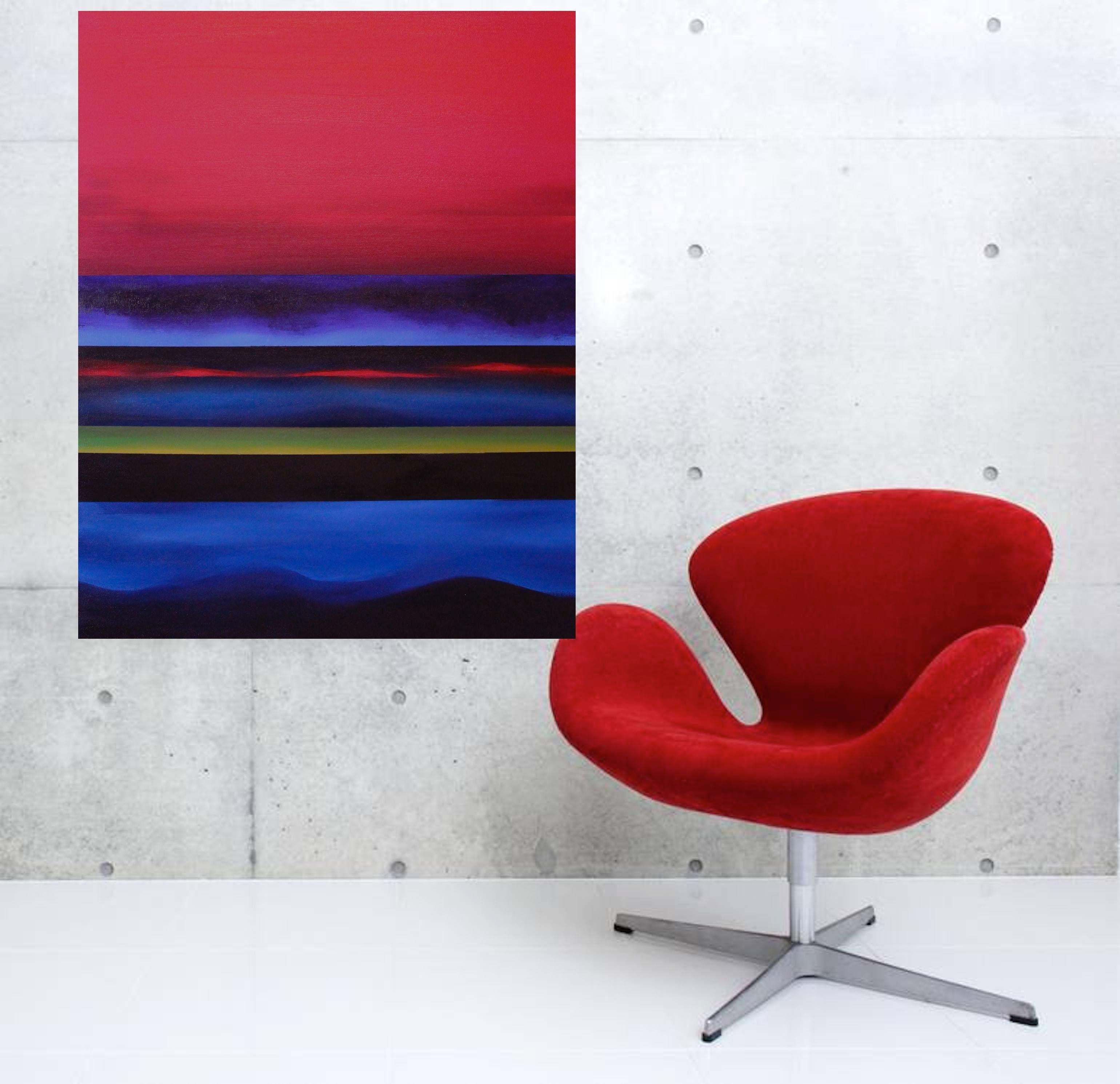 Esta es una de las obras en un estilo de expresionismo abstracto y la serie que llama 