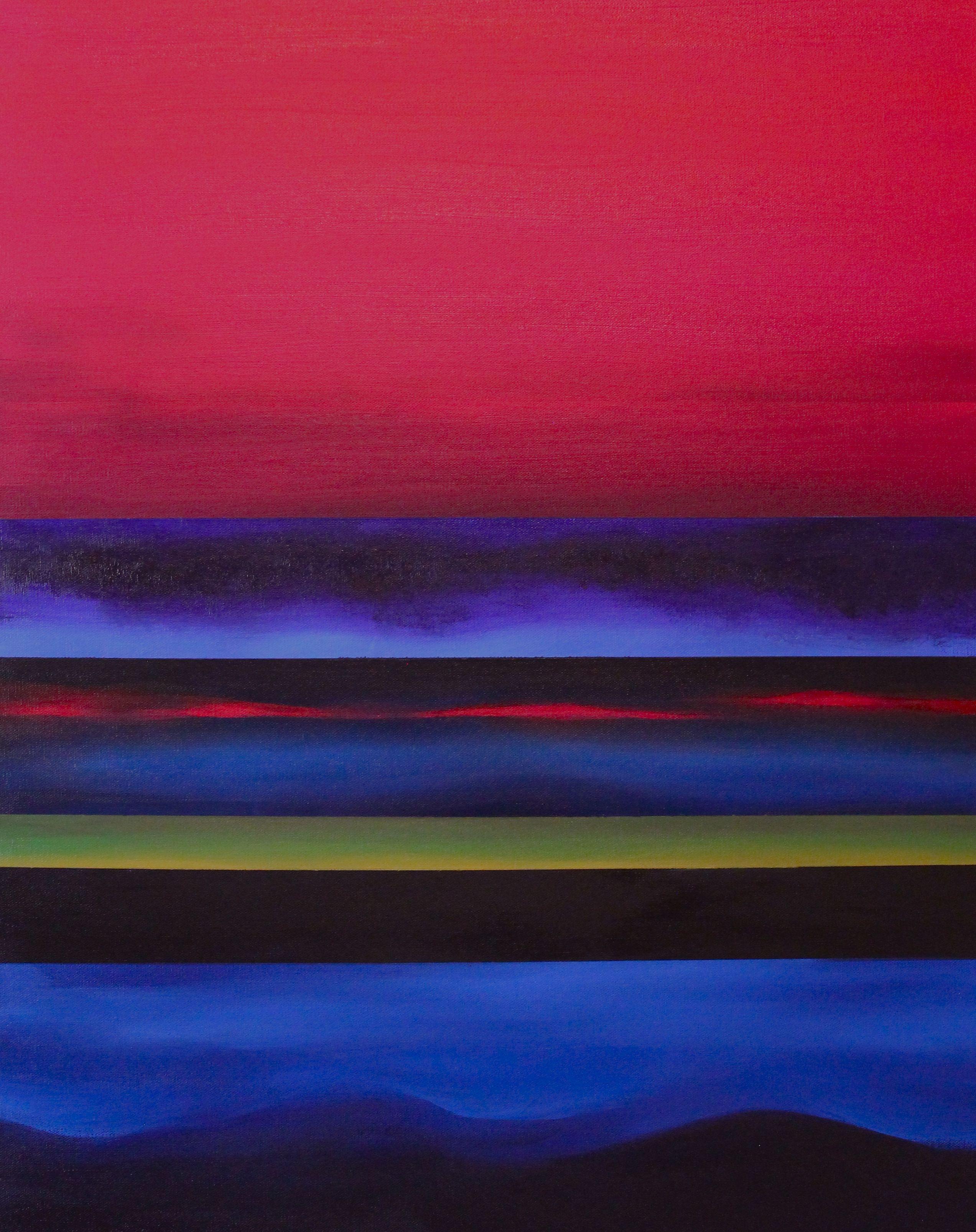 Abstract Painting de Naoko Paluszak - Paisaje Zen III, Pintura, Acrílico sobre lienzo