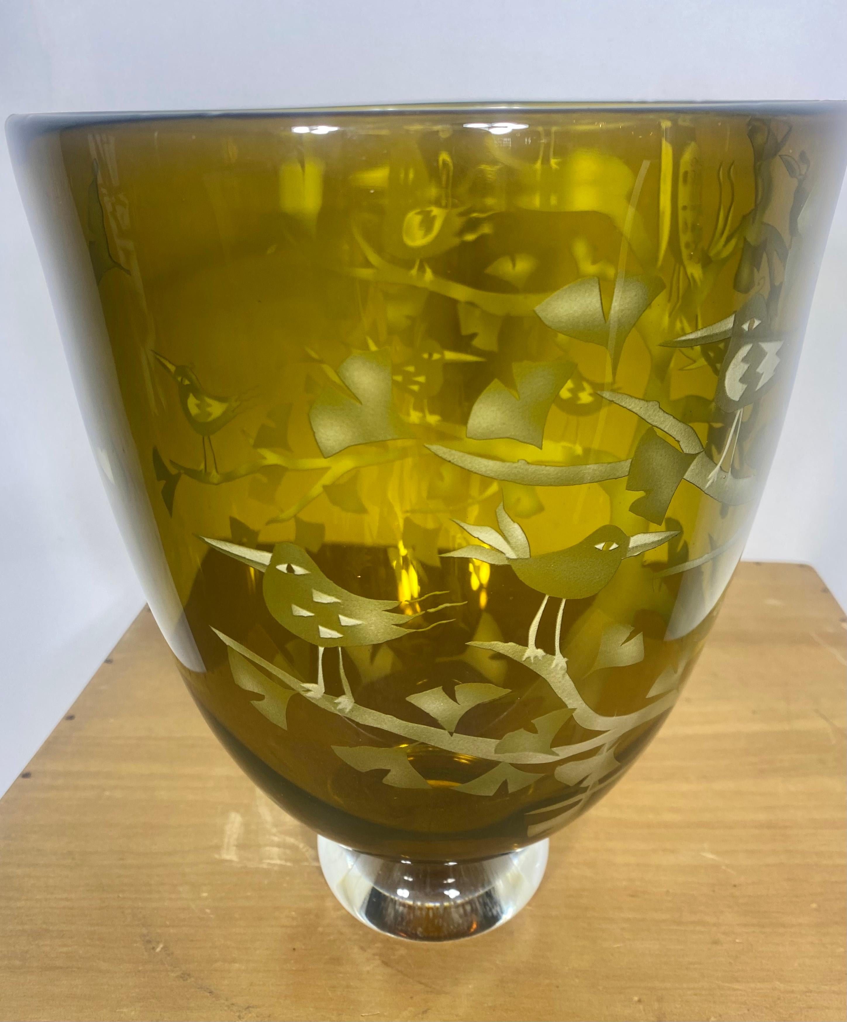 Naoko Takenouchi Cameo Glass Vase / Vessel../Bowl  For Sale 1
