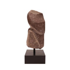 Naomi Feinberg "Morceau" Sculpture in Red Italian Marble 1977 'Signed and Dated'
