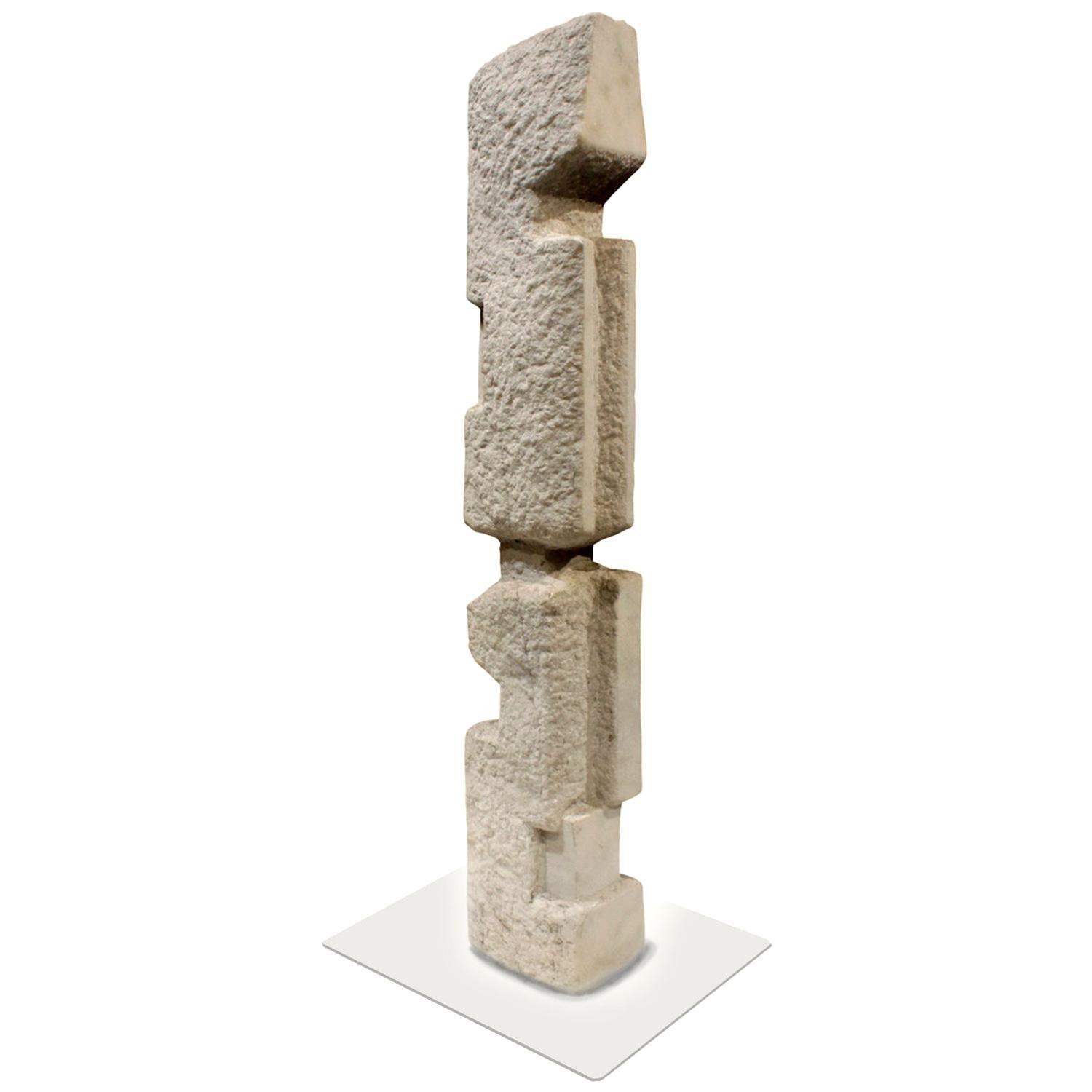 Naomi Feinberg "Totem" Sculpture in Vermont Marble, 1960s