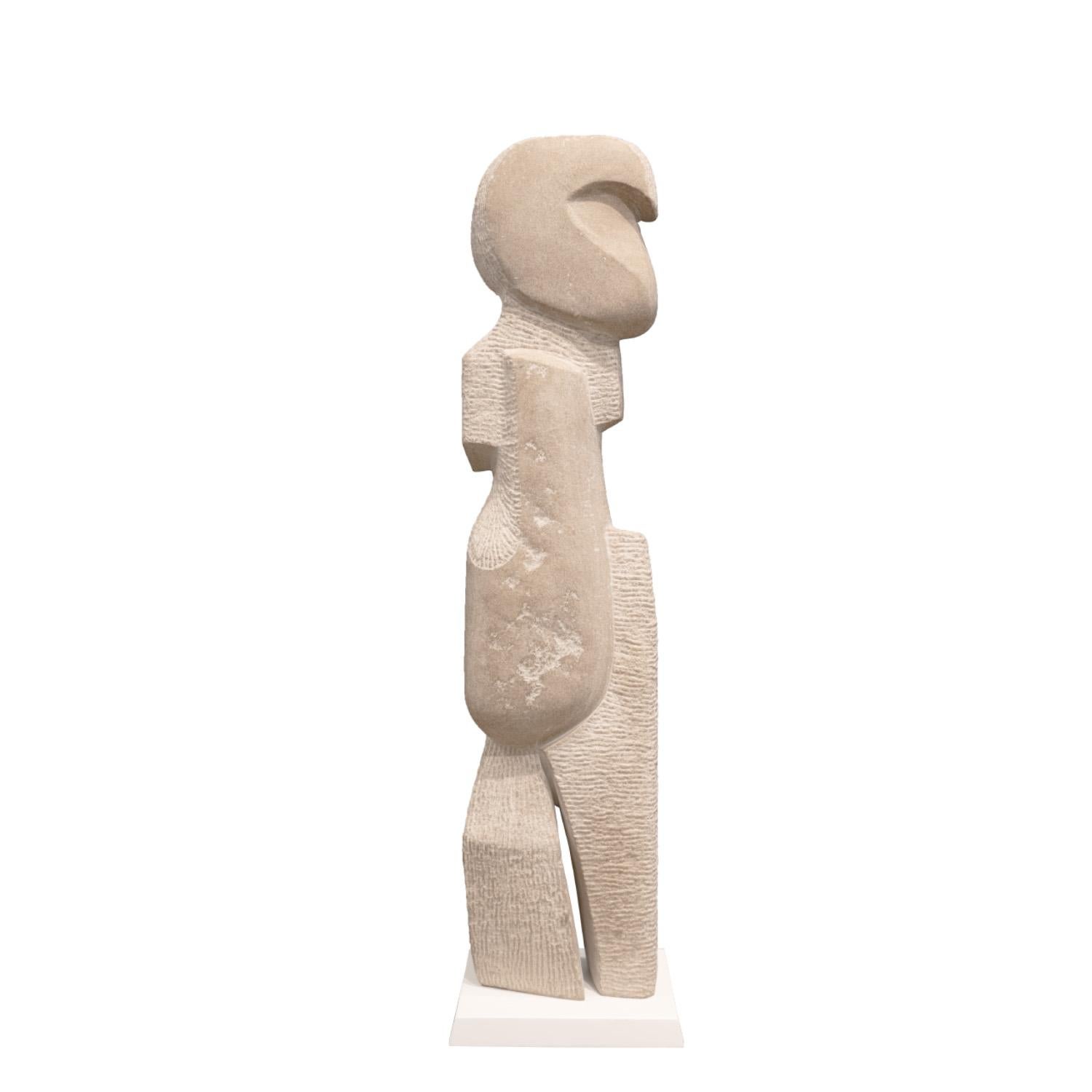 Naomi Feinberg „Wilder Geist“-Skulptur aus italienischem Marmor, 1970er Jahre (Handgefertigt) im Angebot