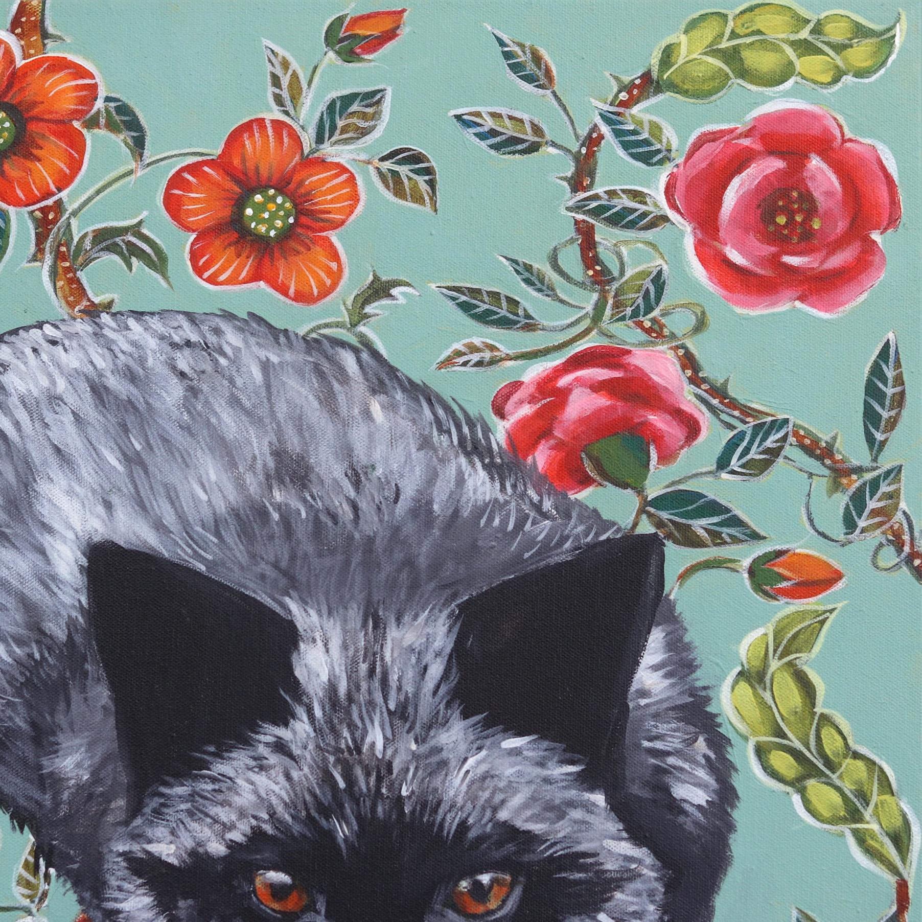 black fox painting