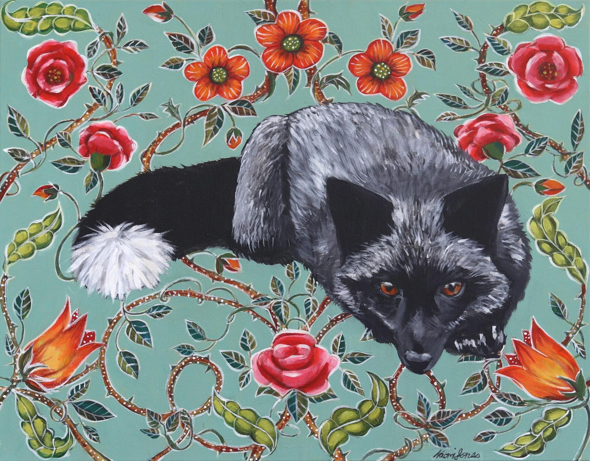 Naomi Jones Figurative Painting - Black Fox