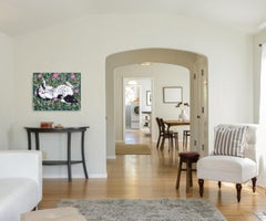 Border Collie - Original Vivid Figurative Tier Malerei auf Leinwand