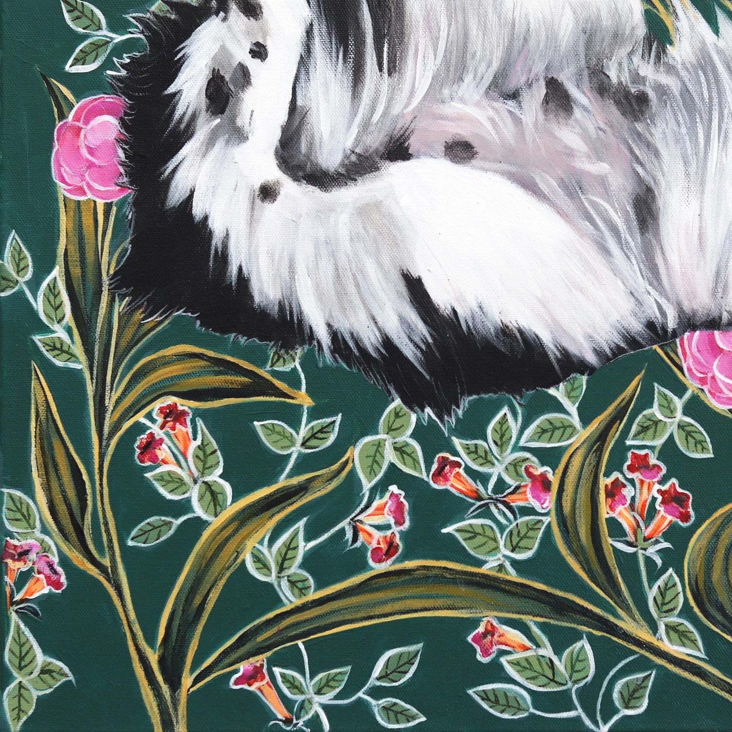 Border Collie  - Original Vivid Figurative Animal Painting on Canvas 3