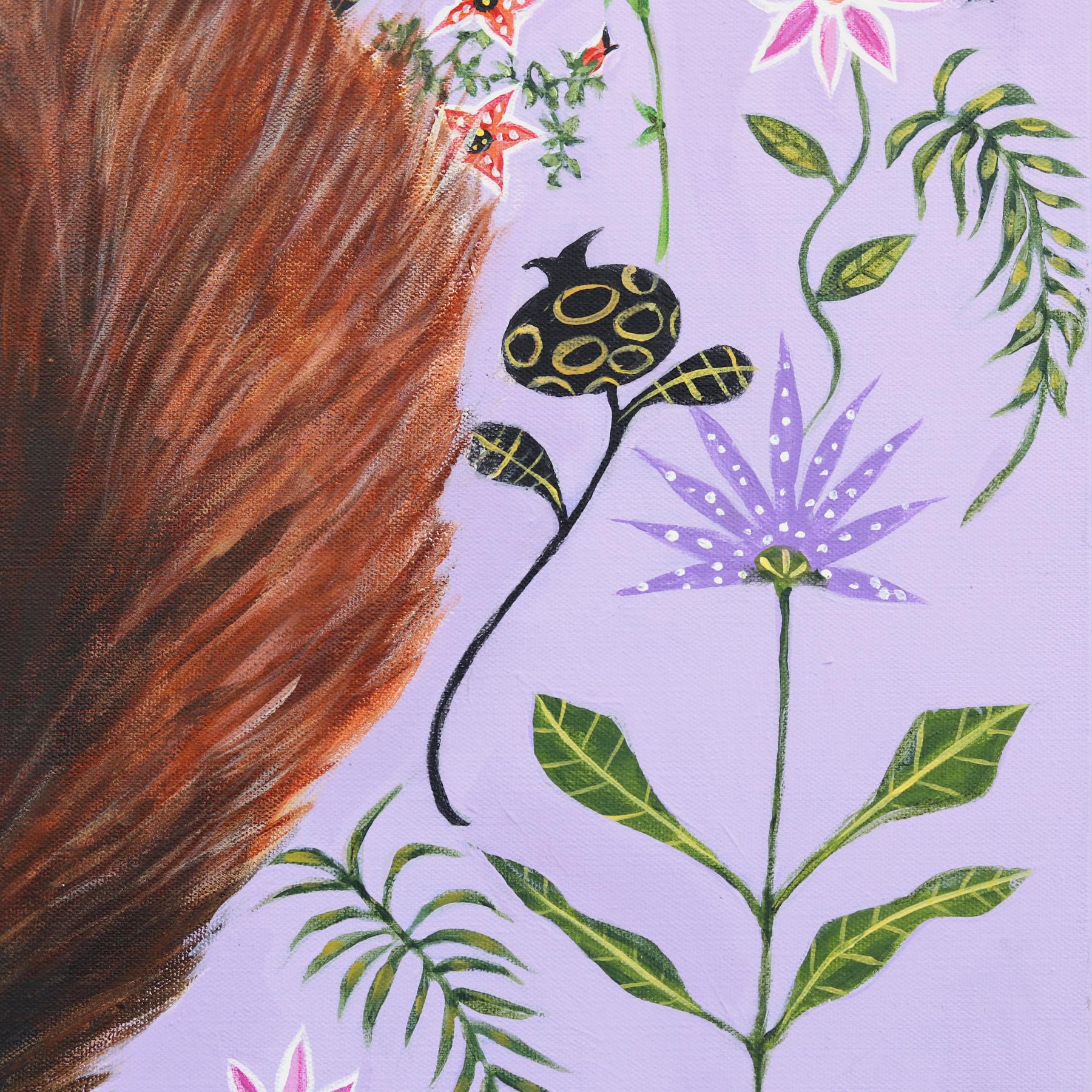 Naomi Jones's richly patterned realistic paintings focus on the preservation of vulnerable wildlife. Jones finds catharsis in painting soulful animals. Portraits of vulnerable species native to the North American landscape are painted with an
