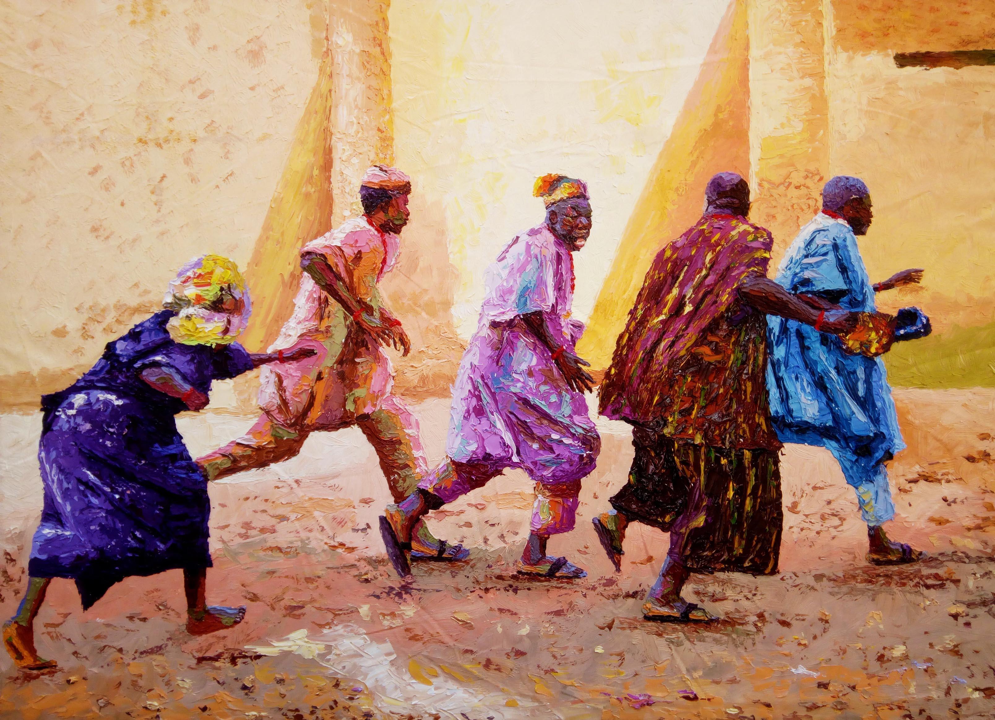 Figurative Painting di Naomi Oyeniyi - Il risveglio 2