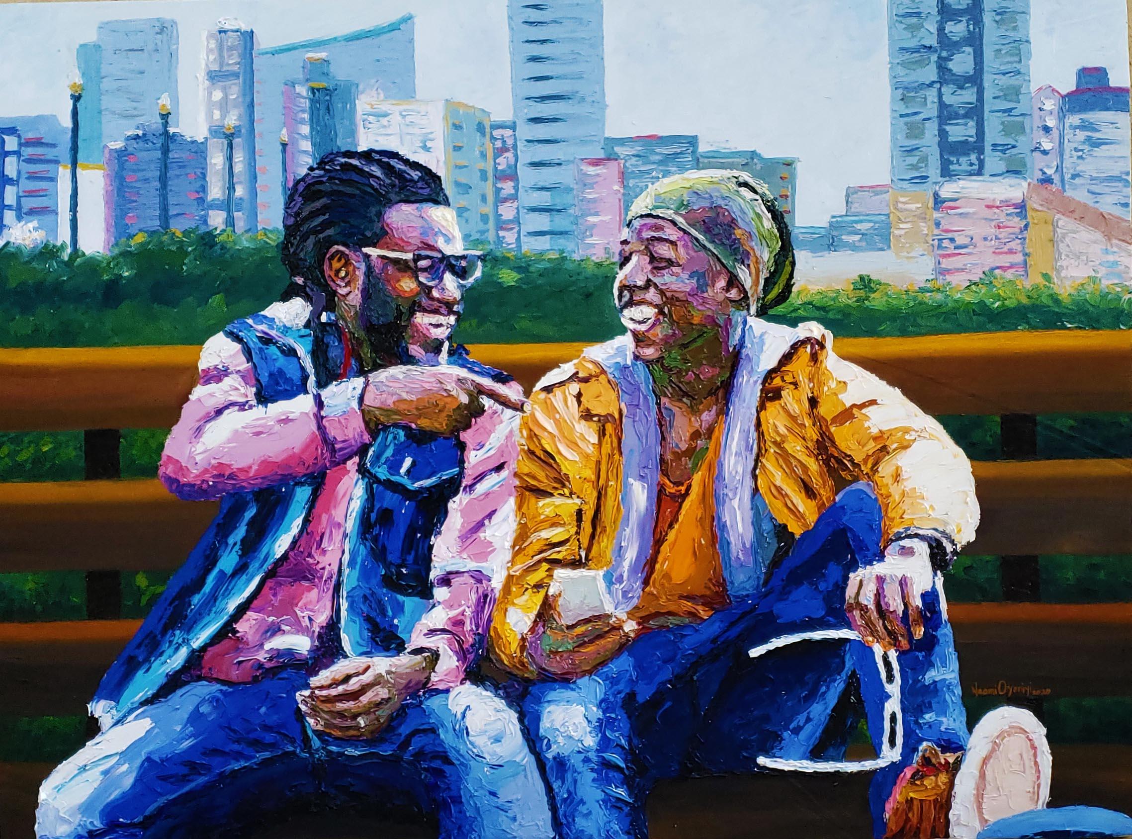 Naomi Oyeniyi Figurative Painting - Ore Ijinle (True Friendship)
