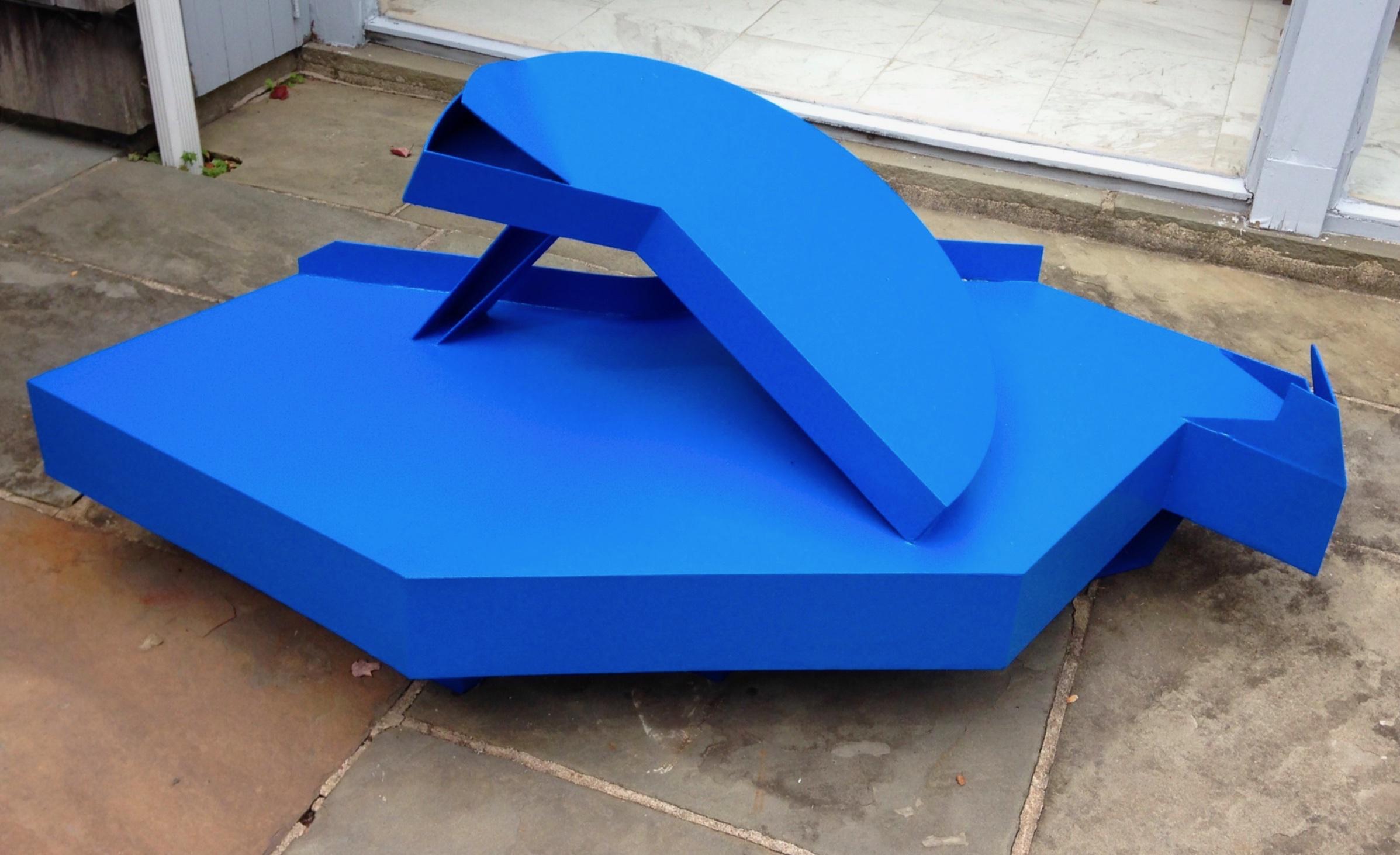 Untitled III : abstract steel sculpture - Abstract Geometric Sculpture by Naomi Press