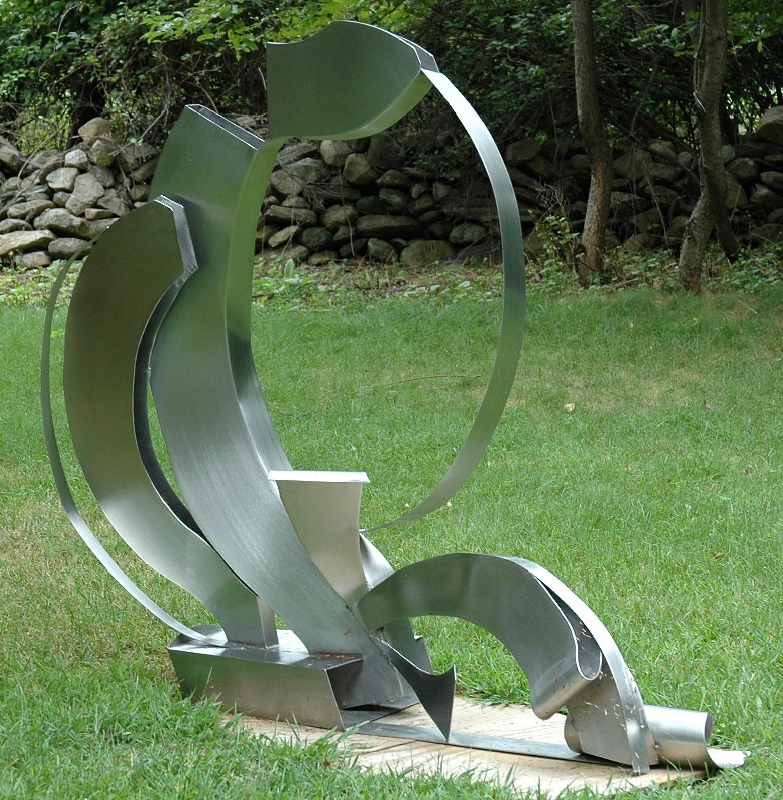 Untitled XII : large-scale steel sculpture - Sculpture by Naomi Press