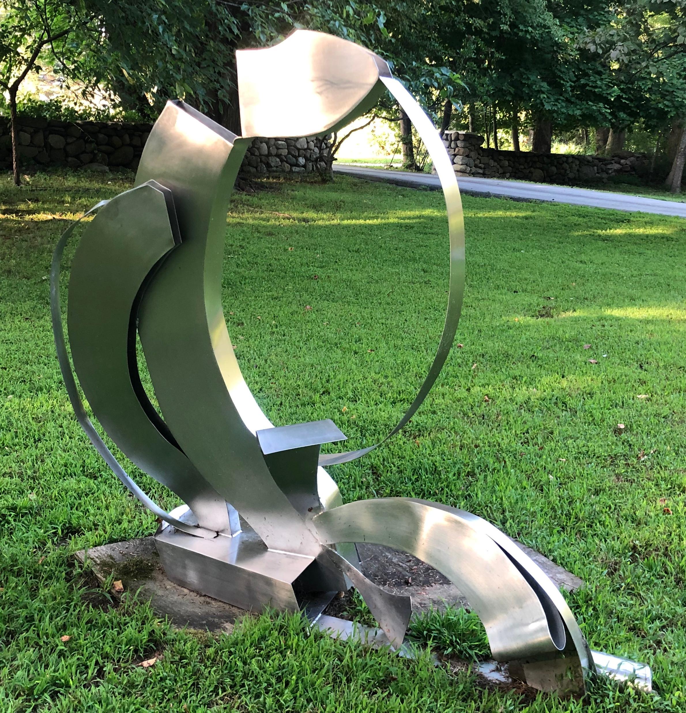 Naomi Press Abstract Sculpture - Untitled XII : large-scale steel sculpture