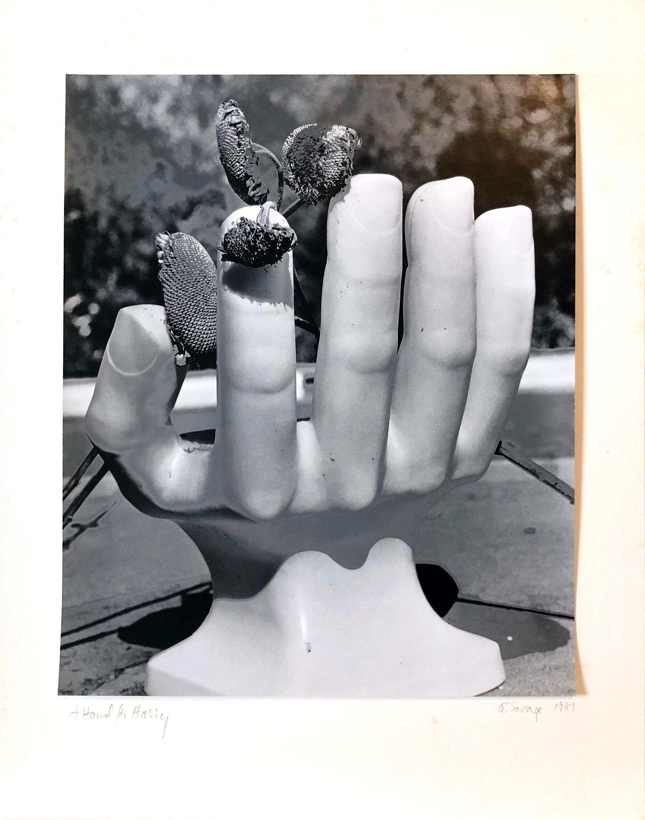 Photo Of Pedro Friedeberg Hand Chair Vintage Silver Gelatin Photograph For Sale 2