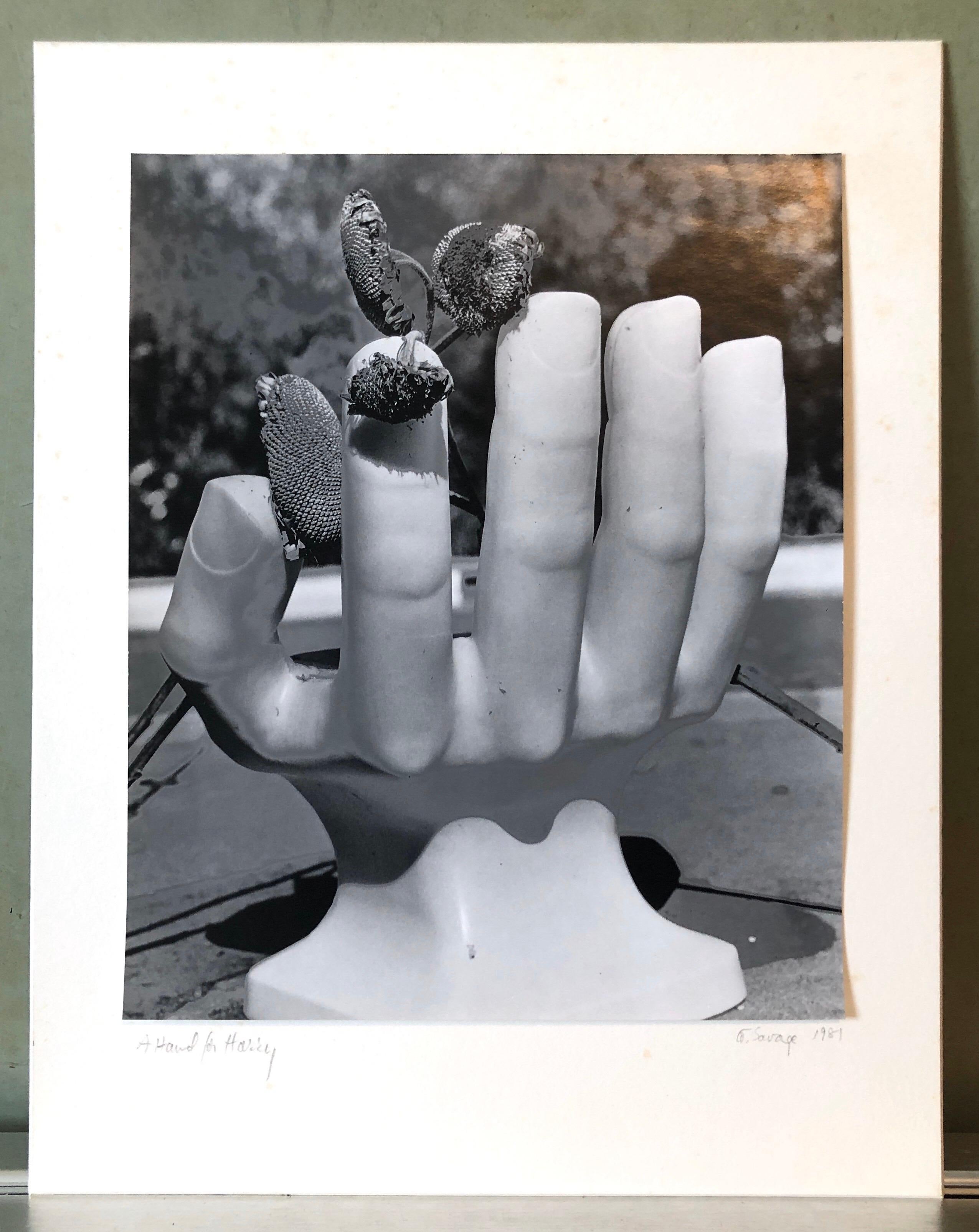 Photo Of Pedro Friedeberg Hand Chair Vintage Silver Gelatin Photograph For Sale 3